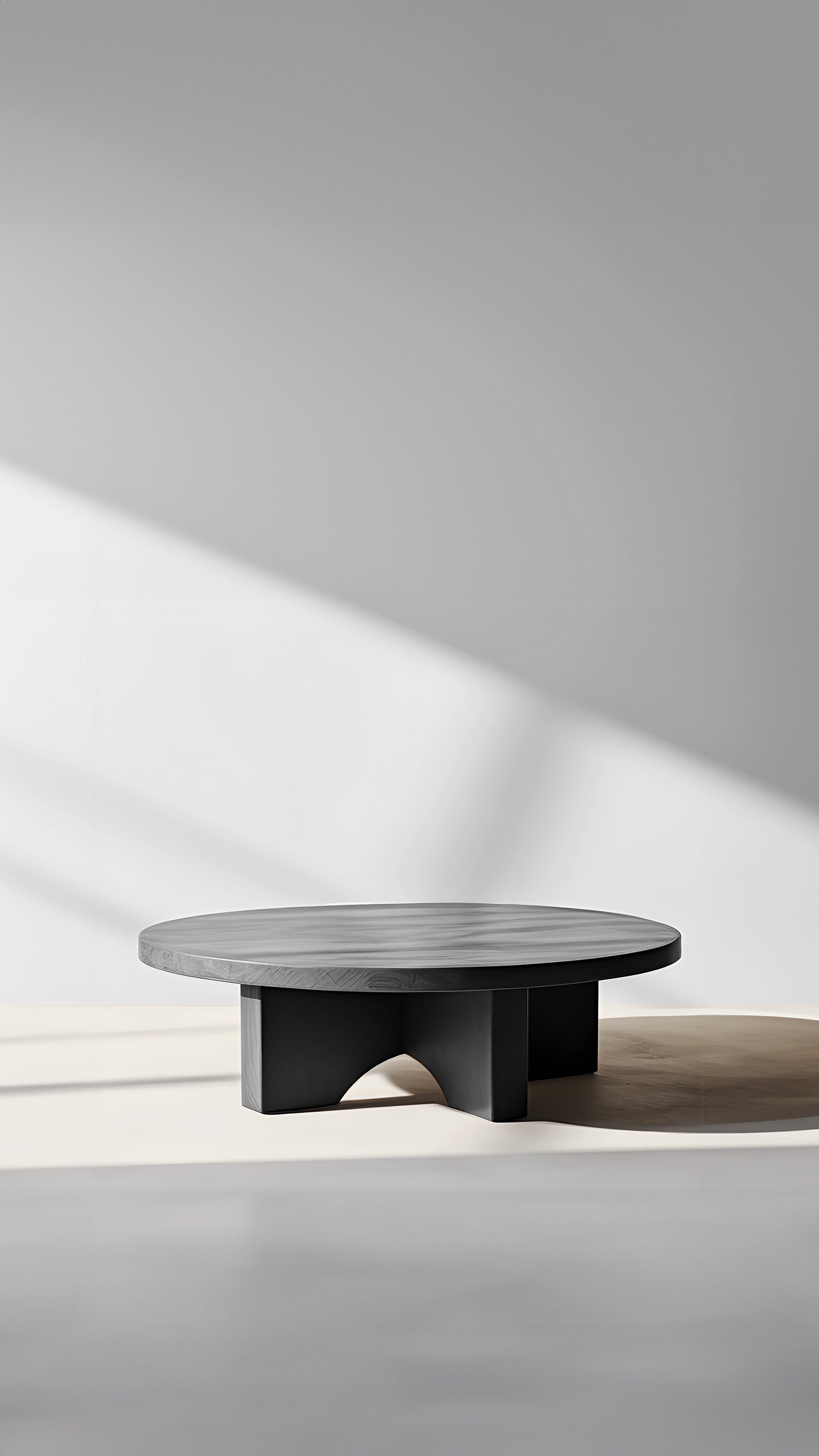 Low-Set Round Coffee Table - Dark Finish Fundamenta 42 by NONO —7.jpg