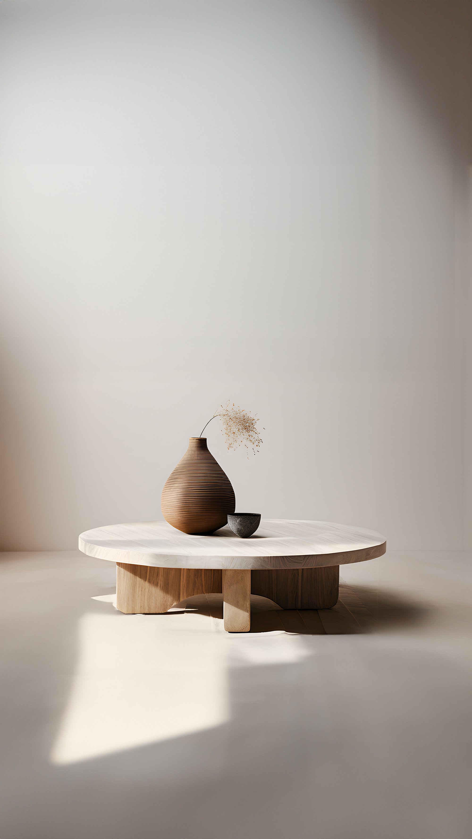 Low-Set Round Coffee Table - Dark Finish Fundamenta 42 by NONO —11.jpg