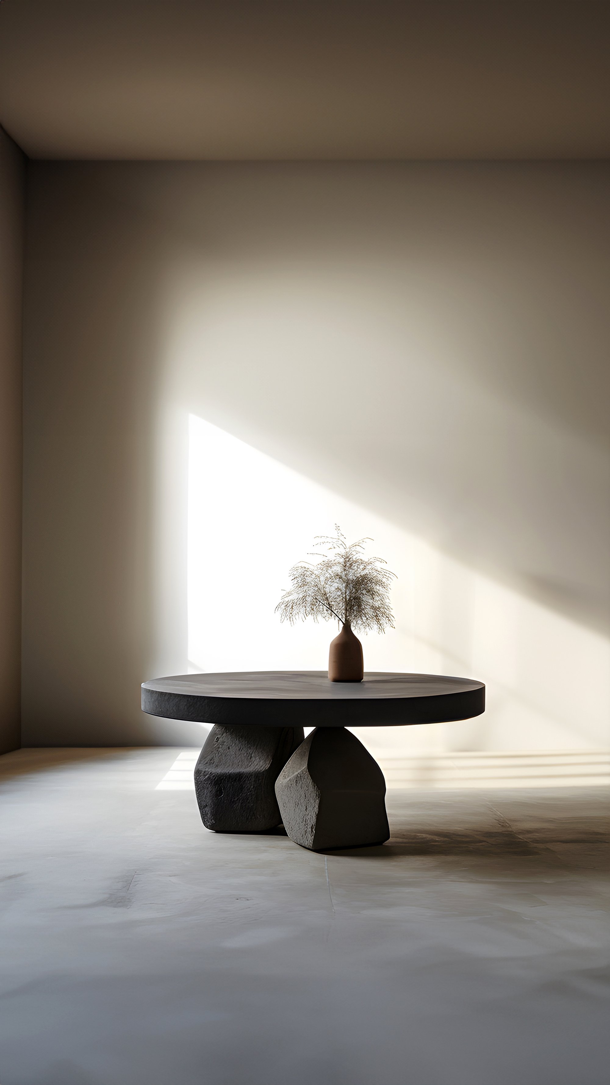 Black Tinted Round Coffee Table - Bold Silhouette Fundamenta 46 by NONO — 7.jpg