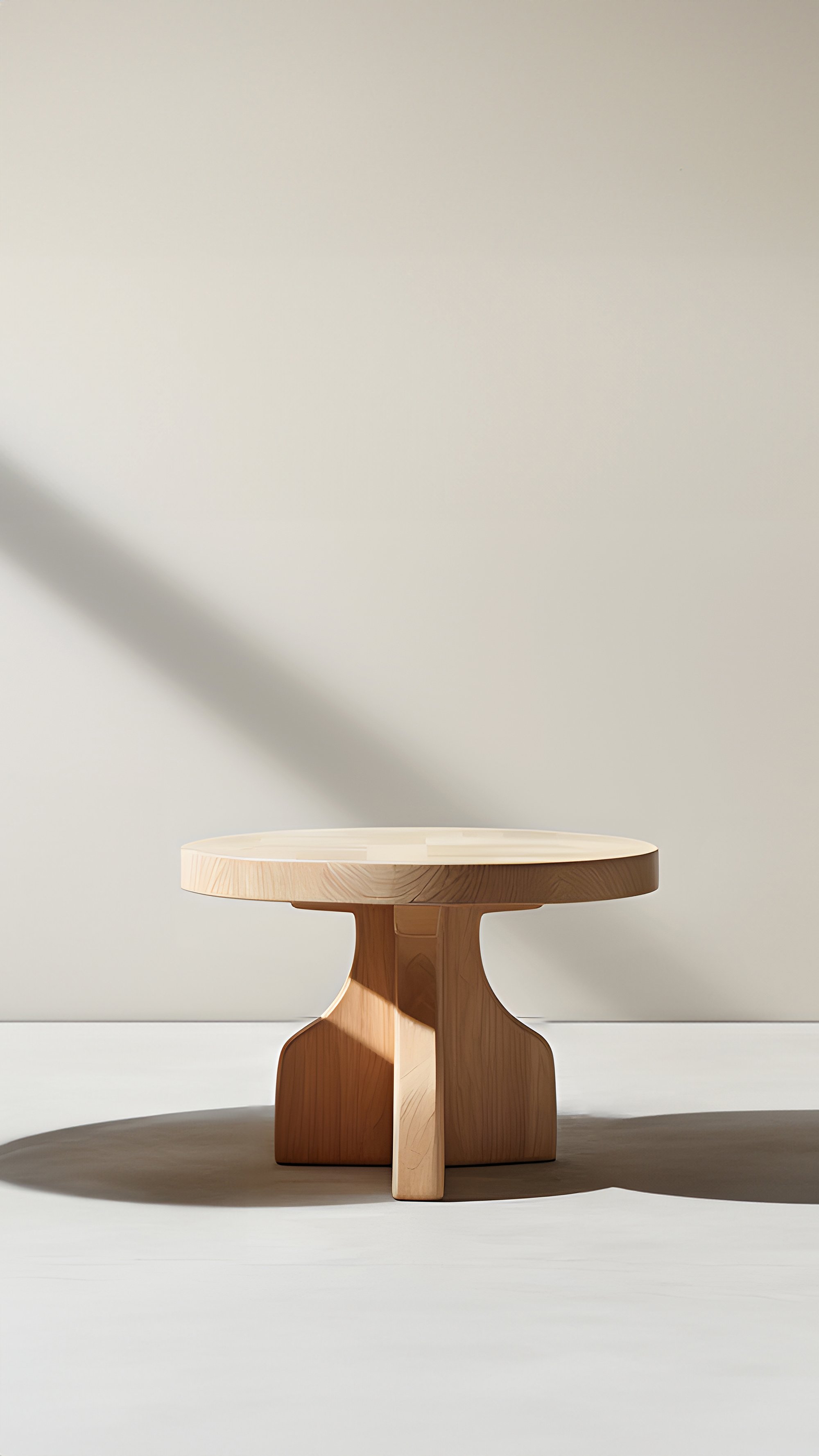 undamenta Round Side Table 49 Solid Wood, Geometric Elegance — 7.jpg