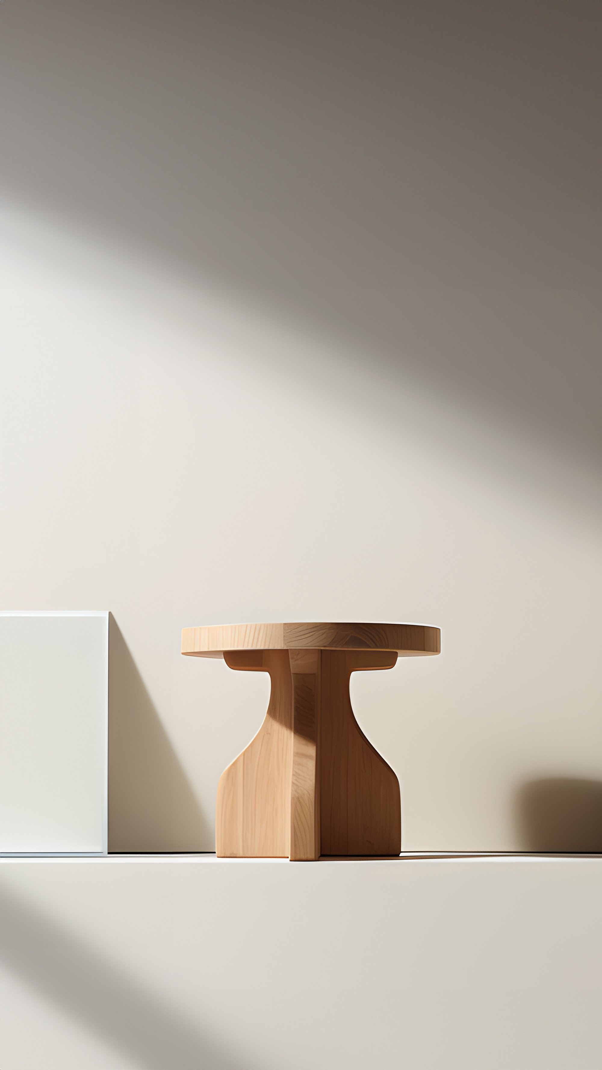 undamenta Round Side Table 49 Solid Wood, Geometric Elegance — 8.jpg