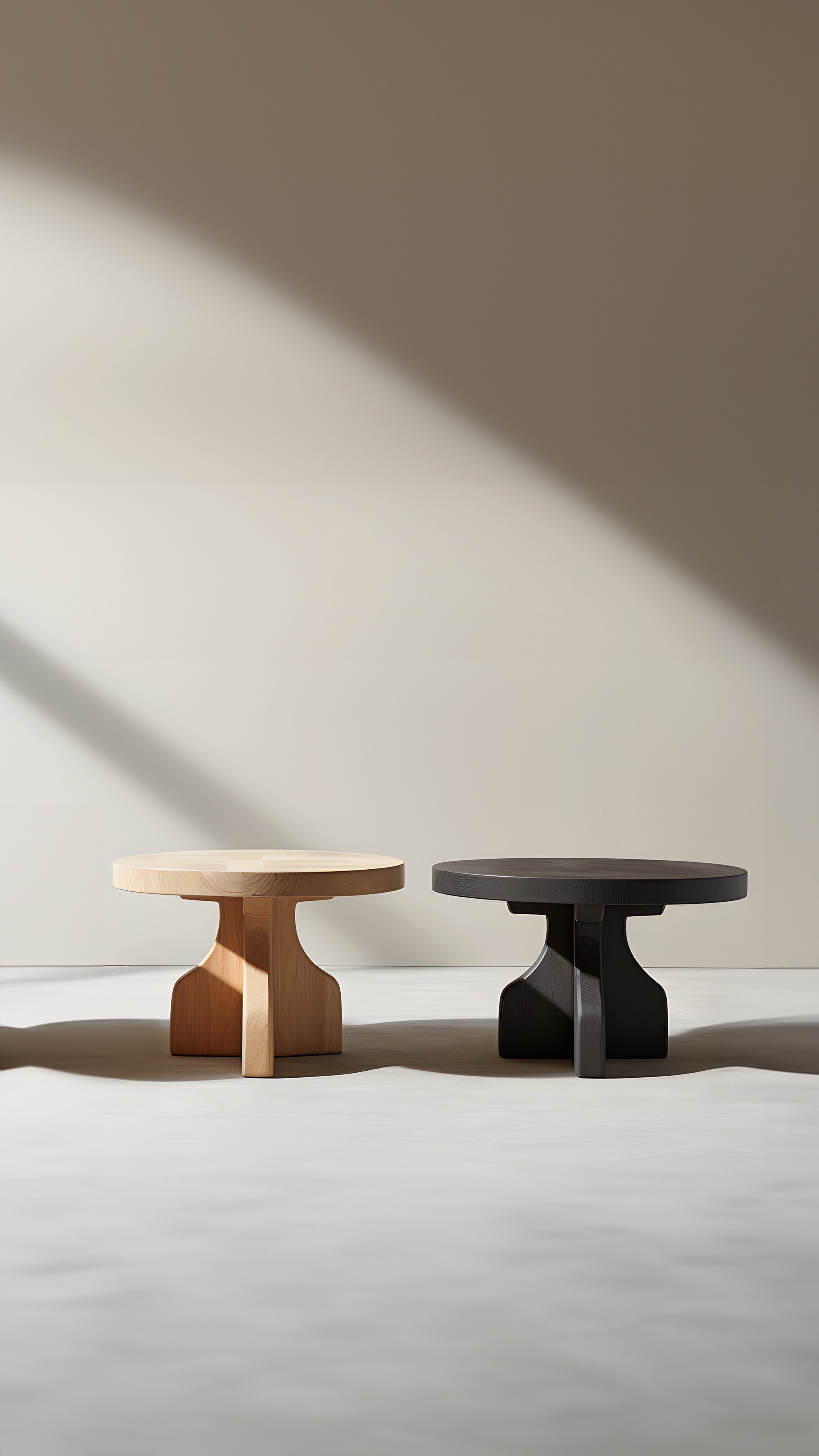 undamenta Round Side Table 49 Solid Wood, Geometric Elegance — 9.jpg