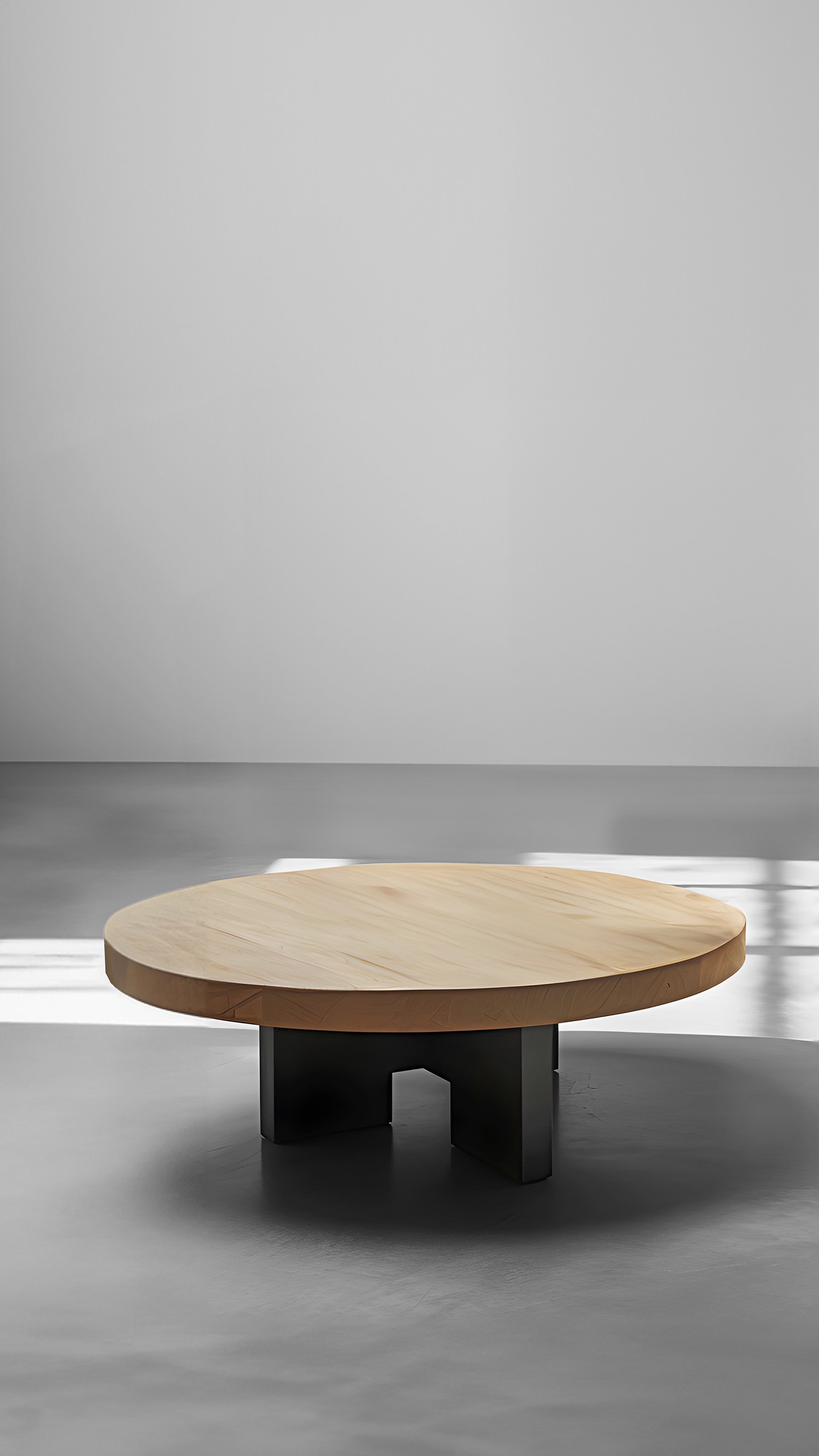 Fundamenta Geometric Coffee Table 56 Round Solid Wood, Modern Style — 5.jpg