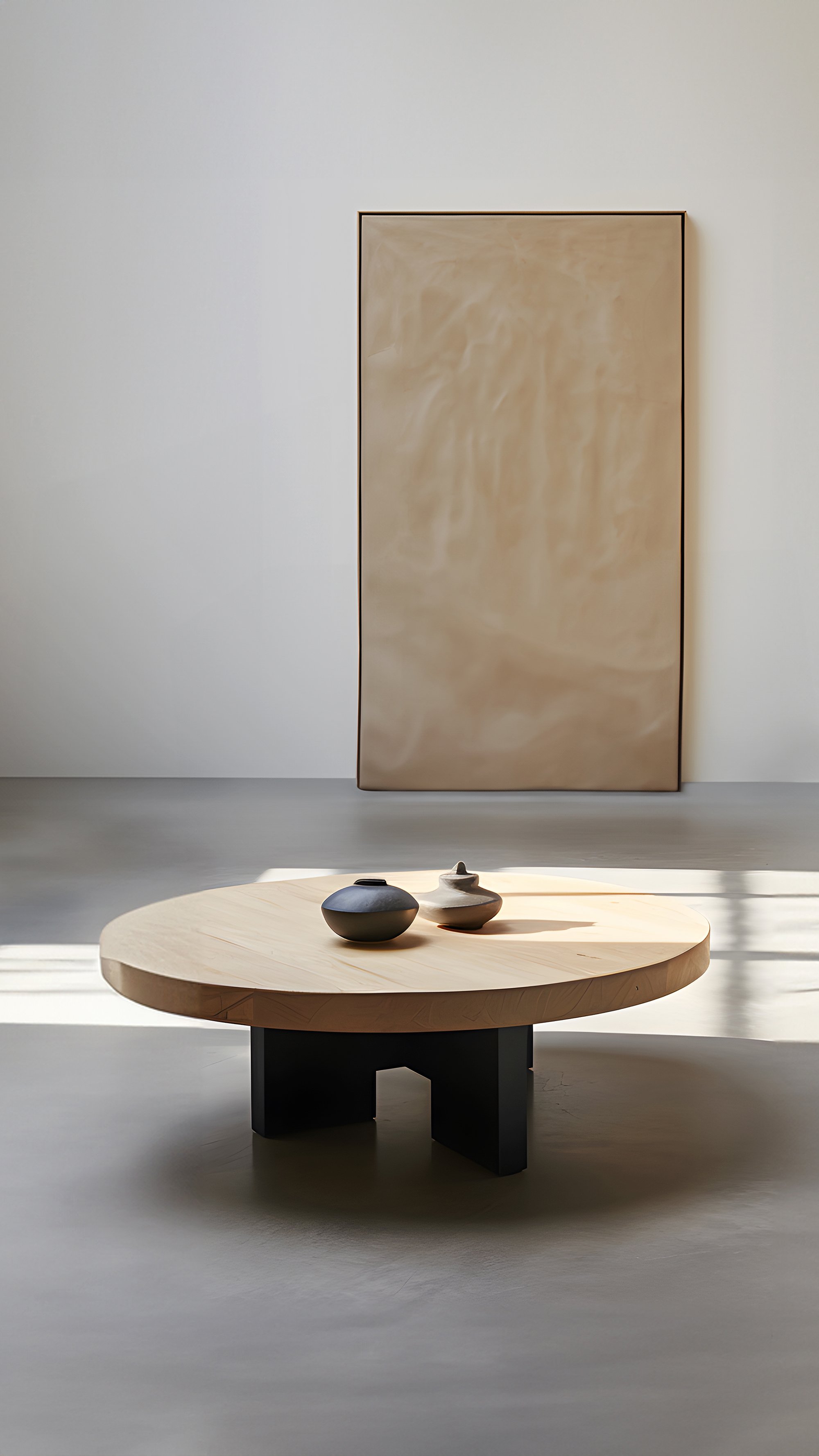 Fundamenta Geometric Coffee Table 56 Round Solid Wood, Modern Style — 6.jpg