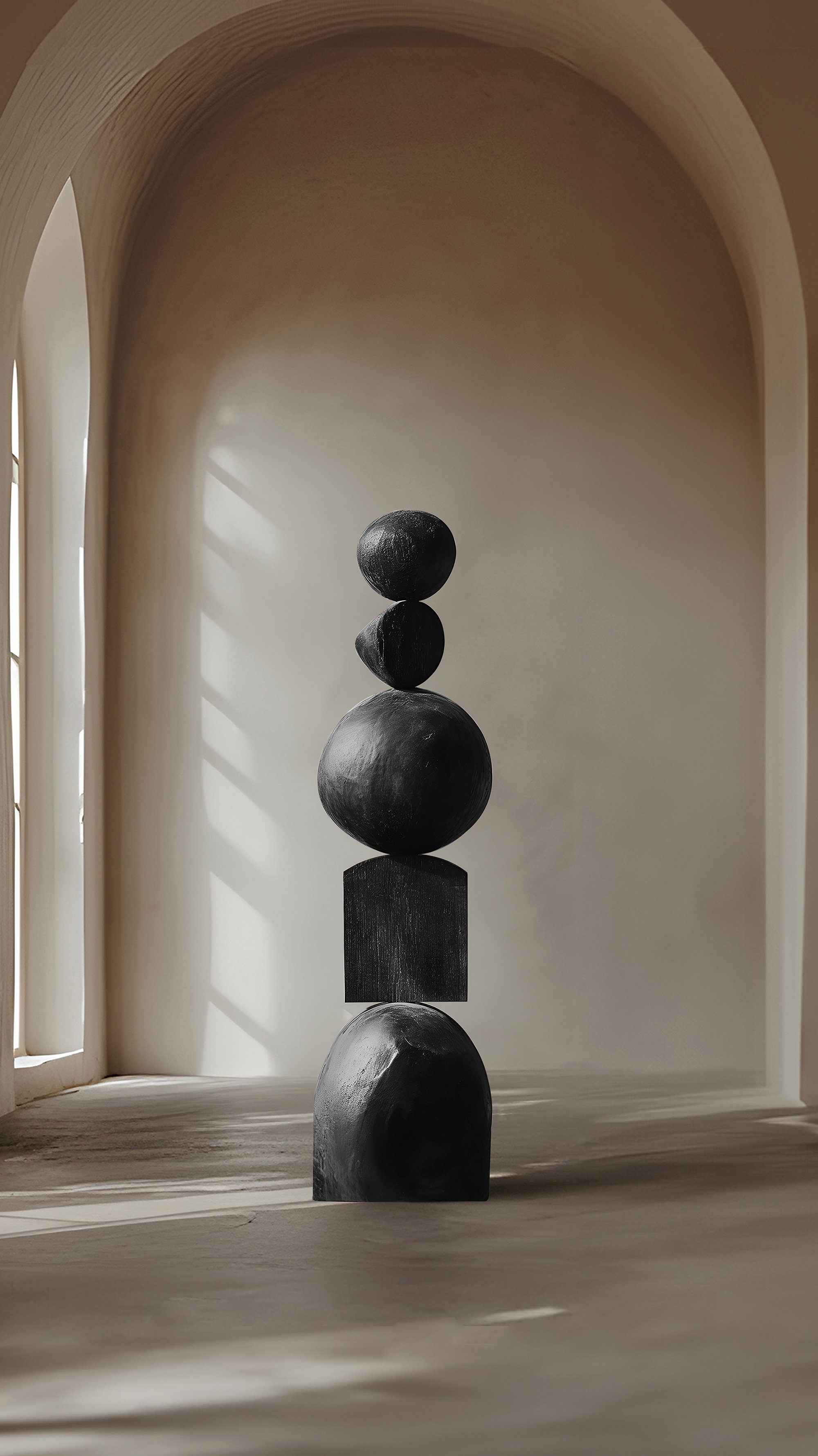 Carved Elegance, Black Solid Wood Still Stand No80 by NONO -5.jpg