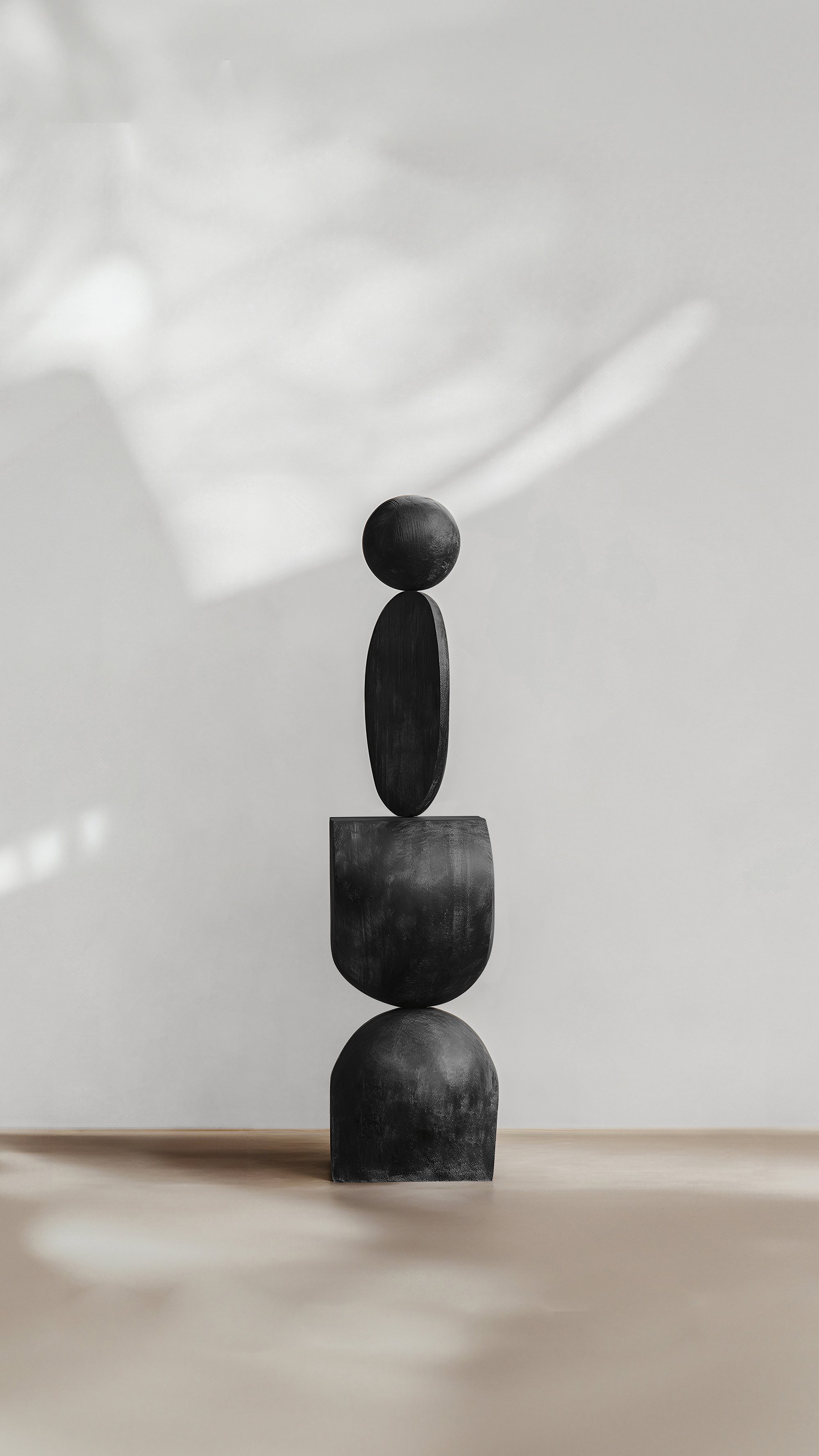 Dark Modern Totem, Black Solid Wood, Vision by Escalona, Still Stand No81 -5.jpg