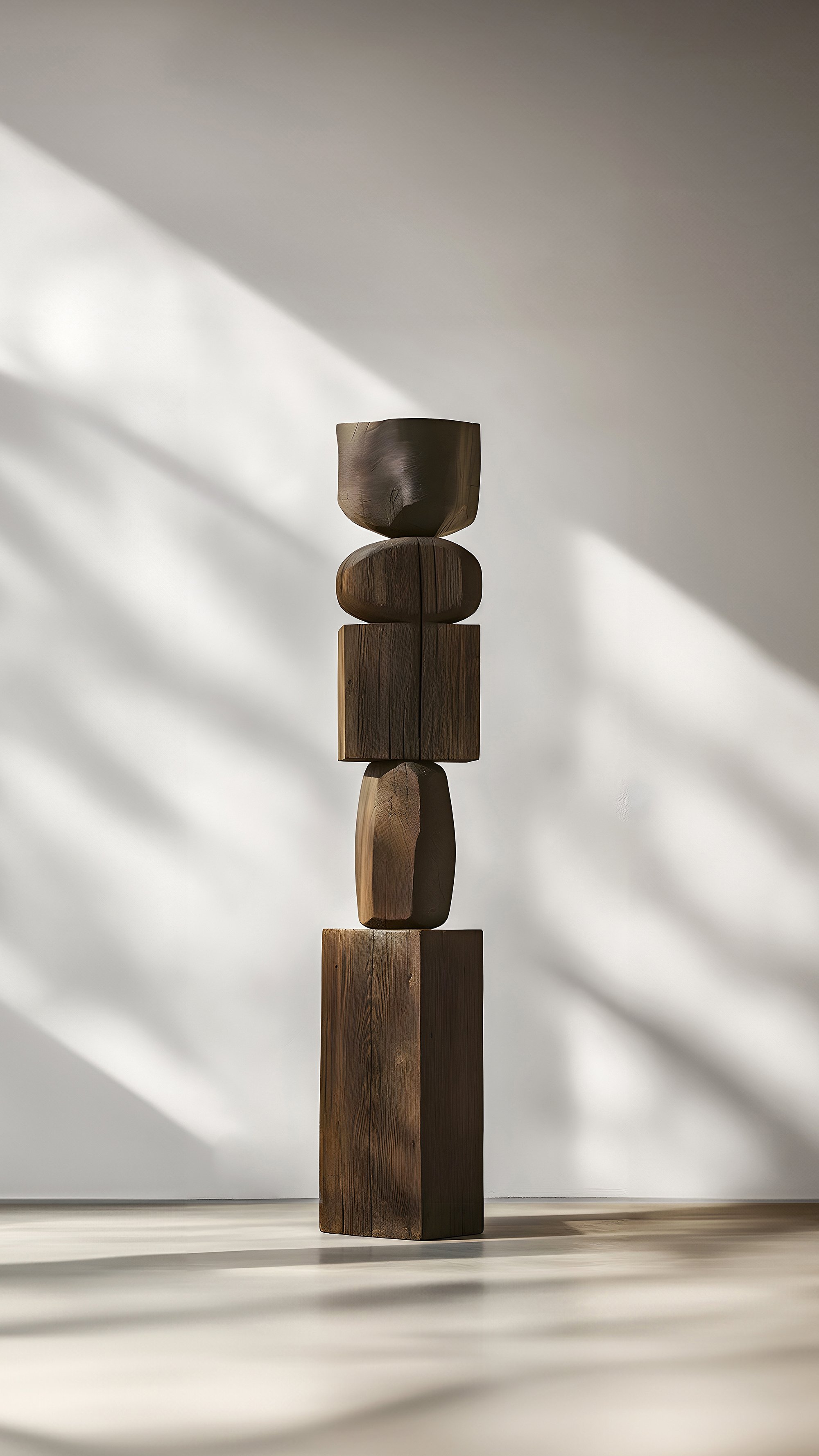 Burned Oak Sculpture, Abstract Elegance by Escalona, Captured in Still Stand No85 -4.jpg