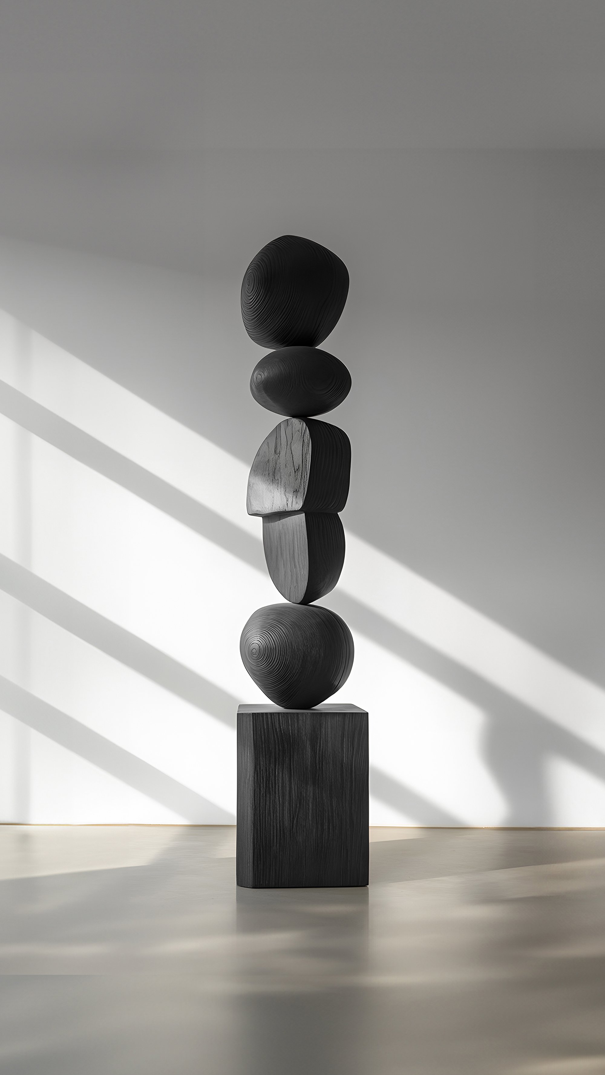 Sleek, Dark Abstract Design in Black Solid Wood by Escalona, Still Stand No96 -5.jpg