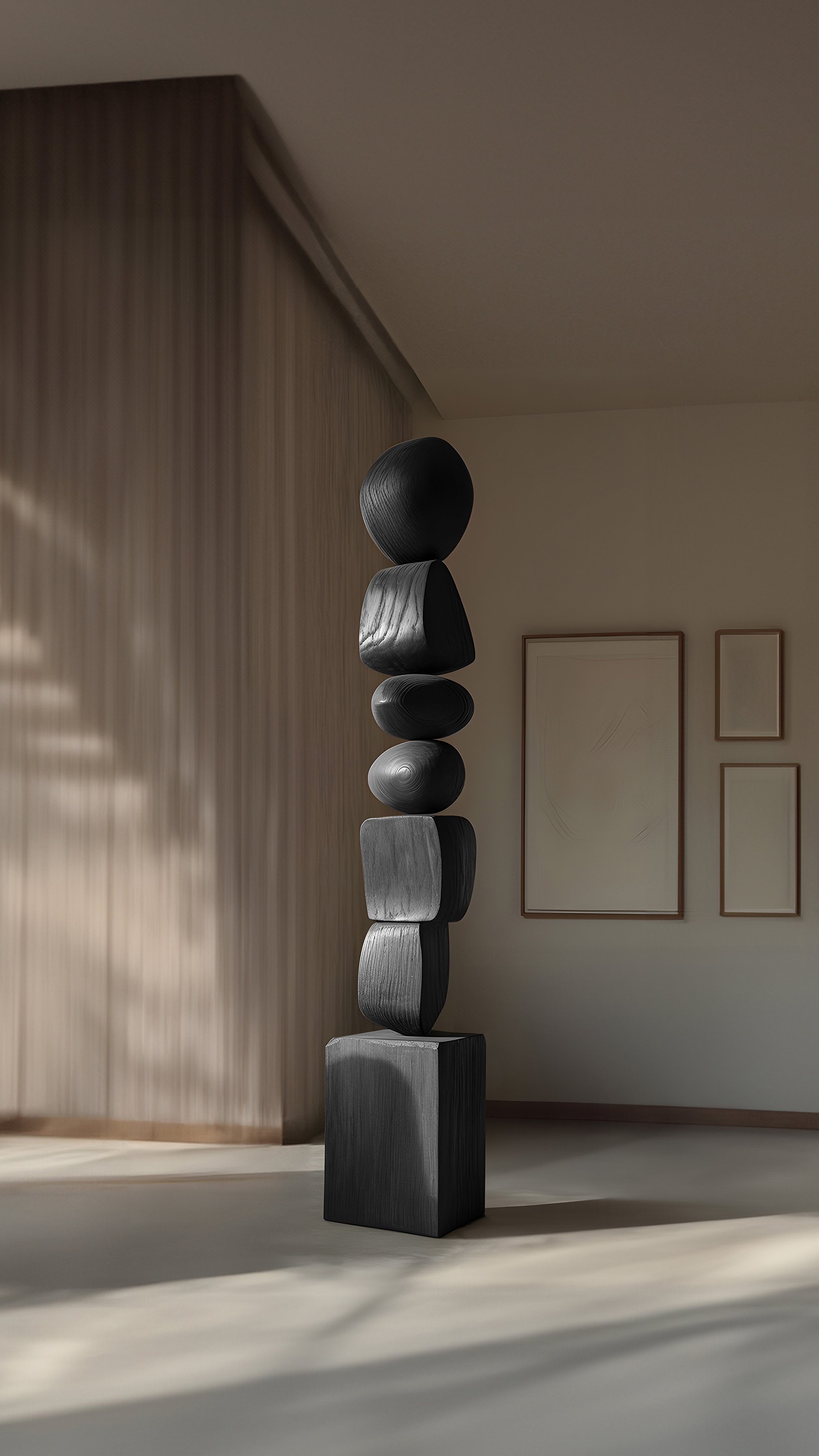 Sleek, Dark Abstract Design in Black Solid Wood by Escalona, Still Stand No96 -7.jpg
