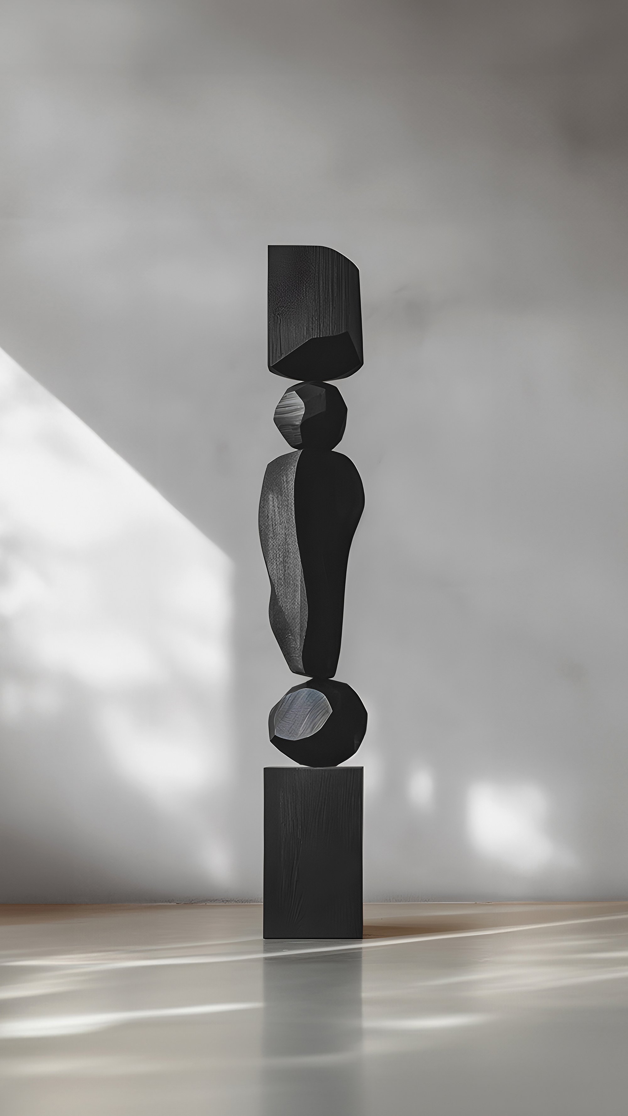 The Dark Elegance of Abstract Black Solid Wood Captured by Escalona, Still Stand No102 - 4.jpg