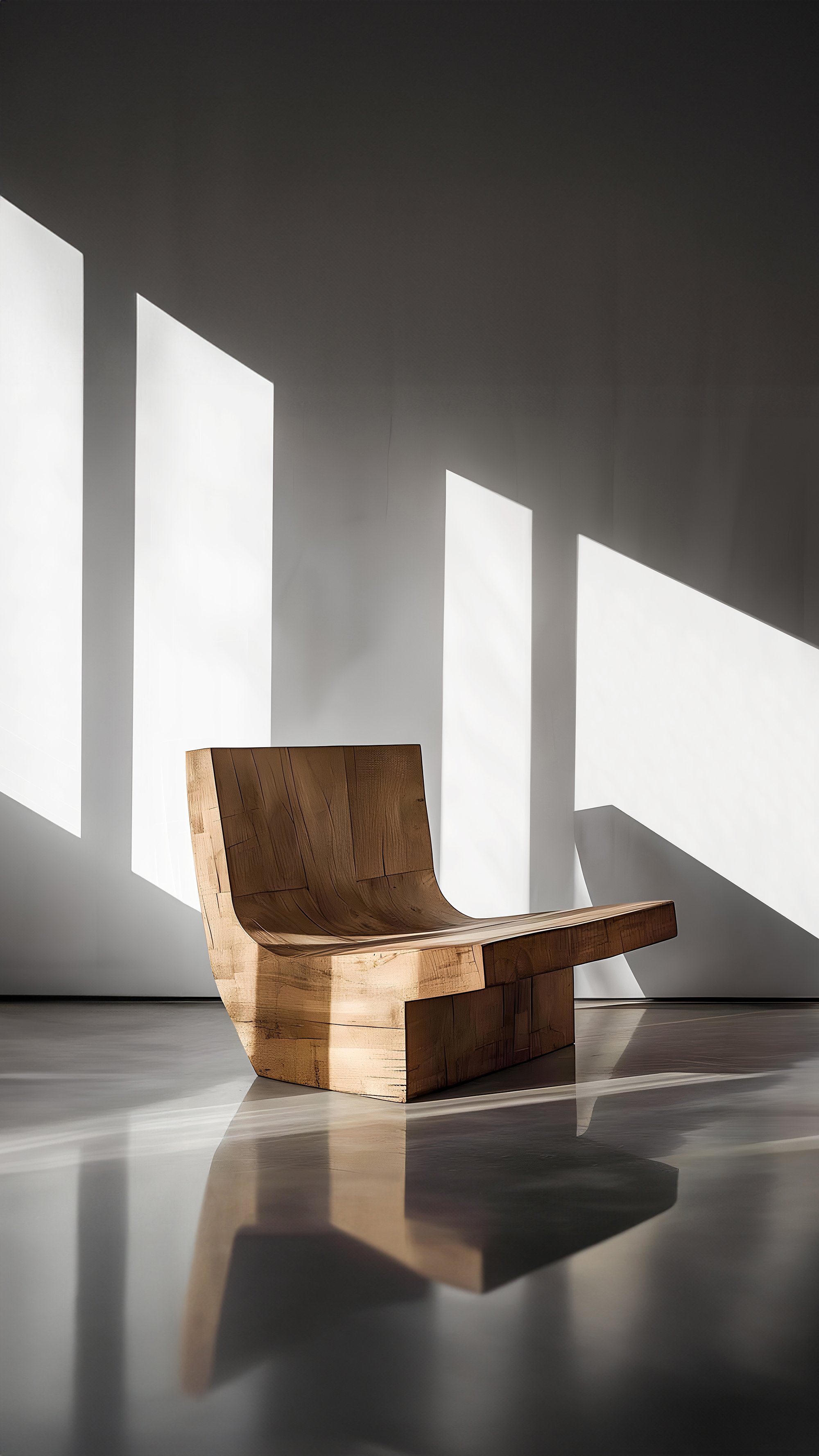Modern Chair Solid Oak Sculptural Form Muted by Joel Escalona No01 -5.jpg