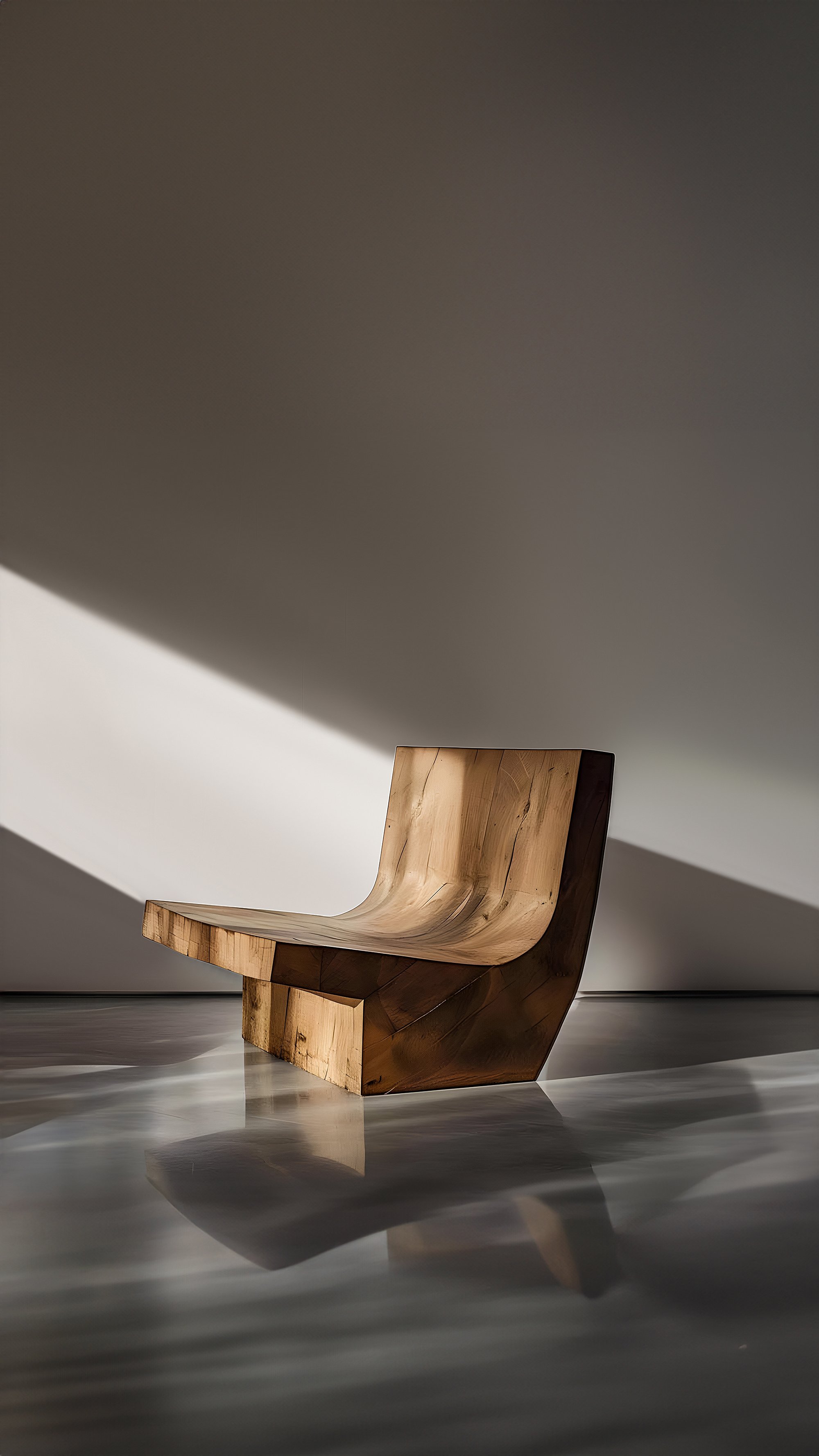 Modern Chair Solid Oak Sculptural Form Muted by Joel Escalona No01 -6.jpg