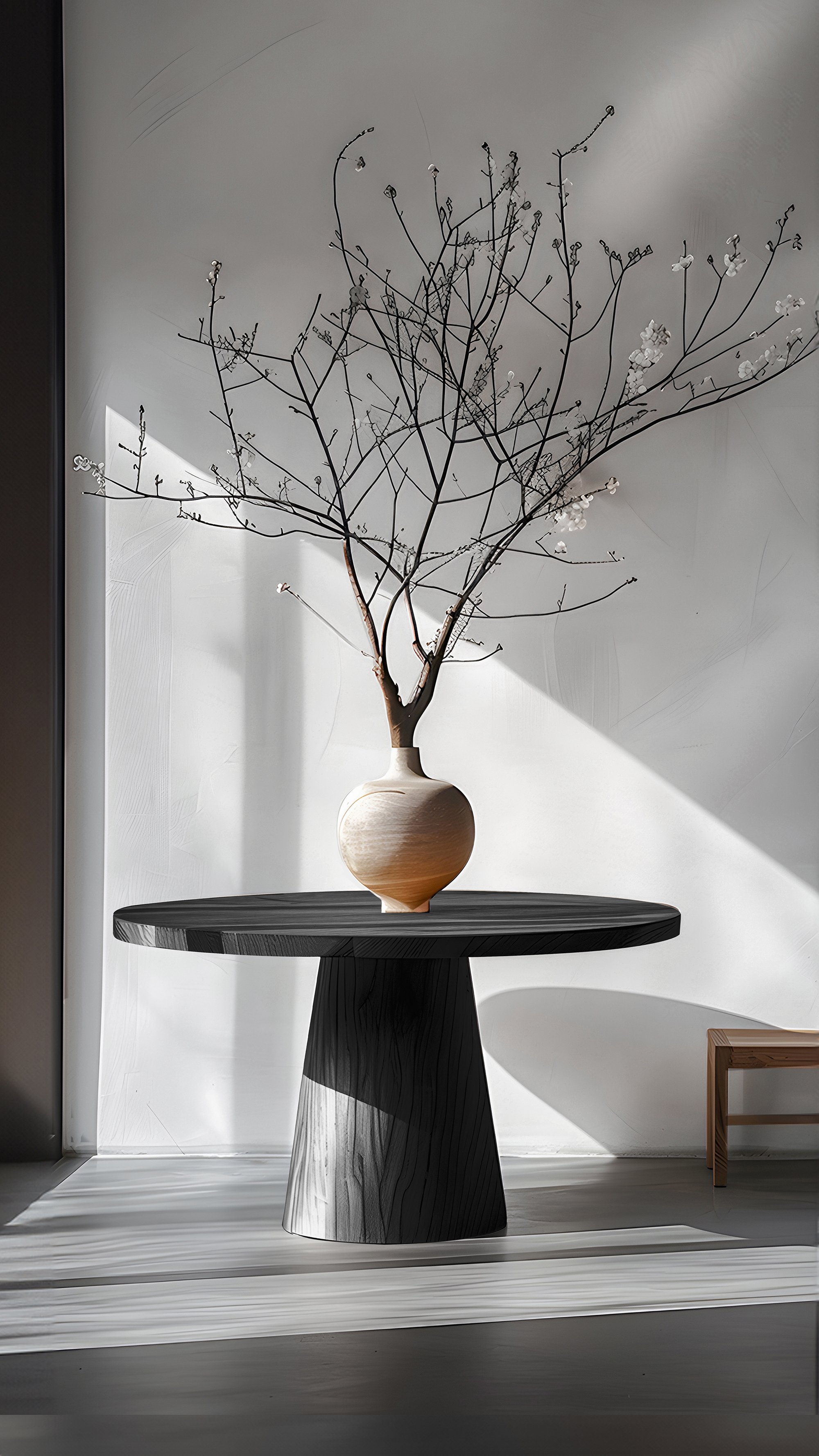 No01 Socle Dining Tables, Black Solid Wood Masterpiece by NONO - 08.jpg