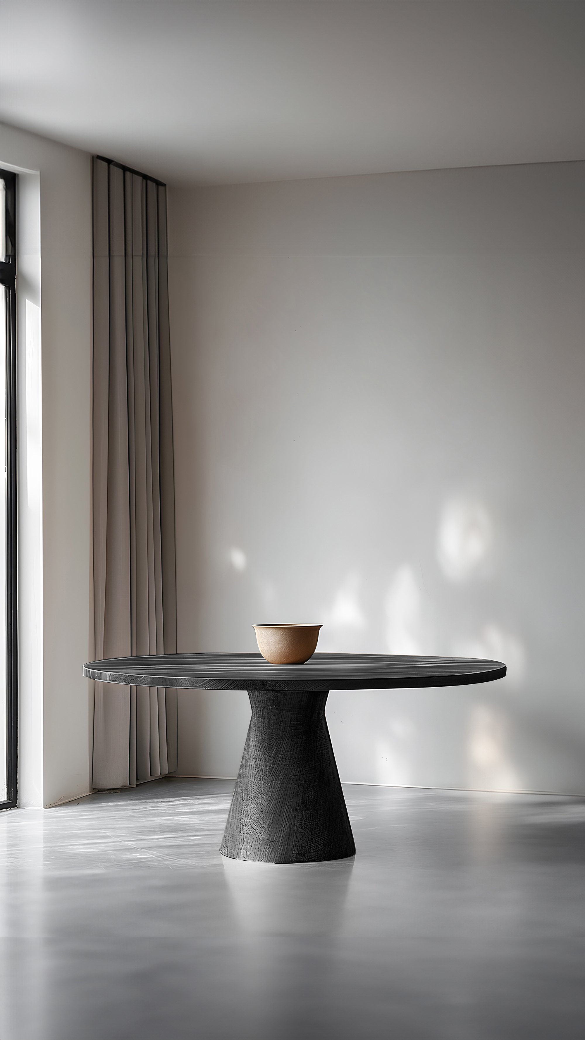No01 Socle Dining Tables, Black Solid Wood Masterpiece by NONO - 011.jpg
