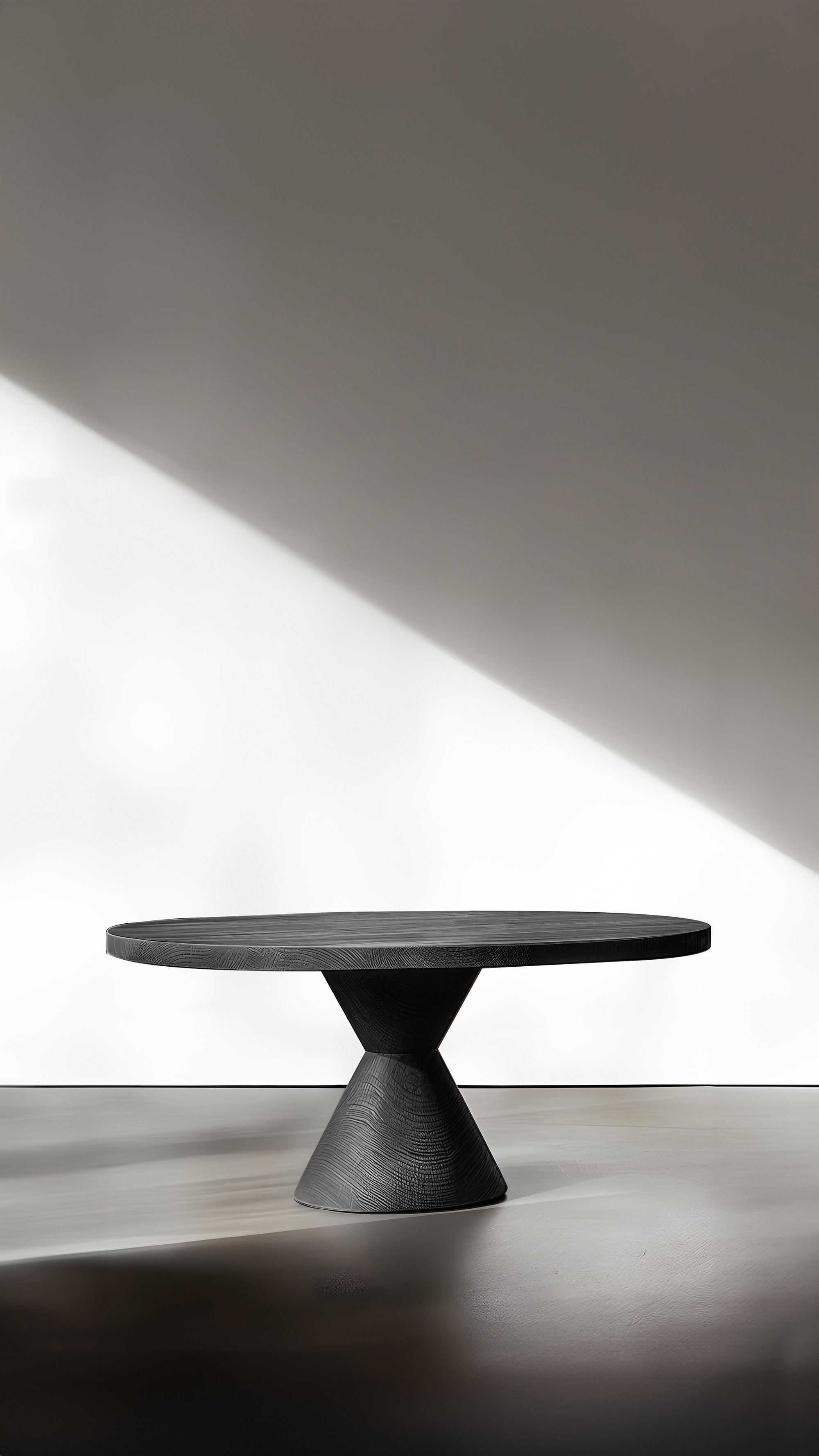 No01 Socle Dining Tables, Black Solid Wood Masterpiece by NONO - 8.jpg