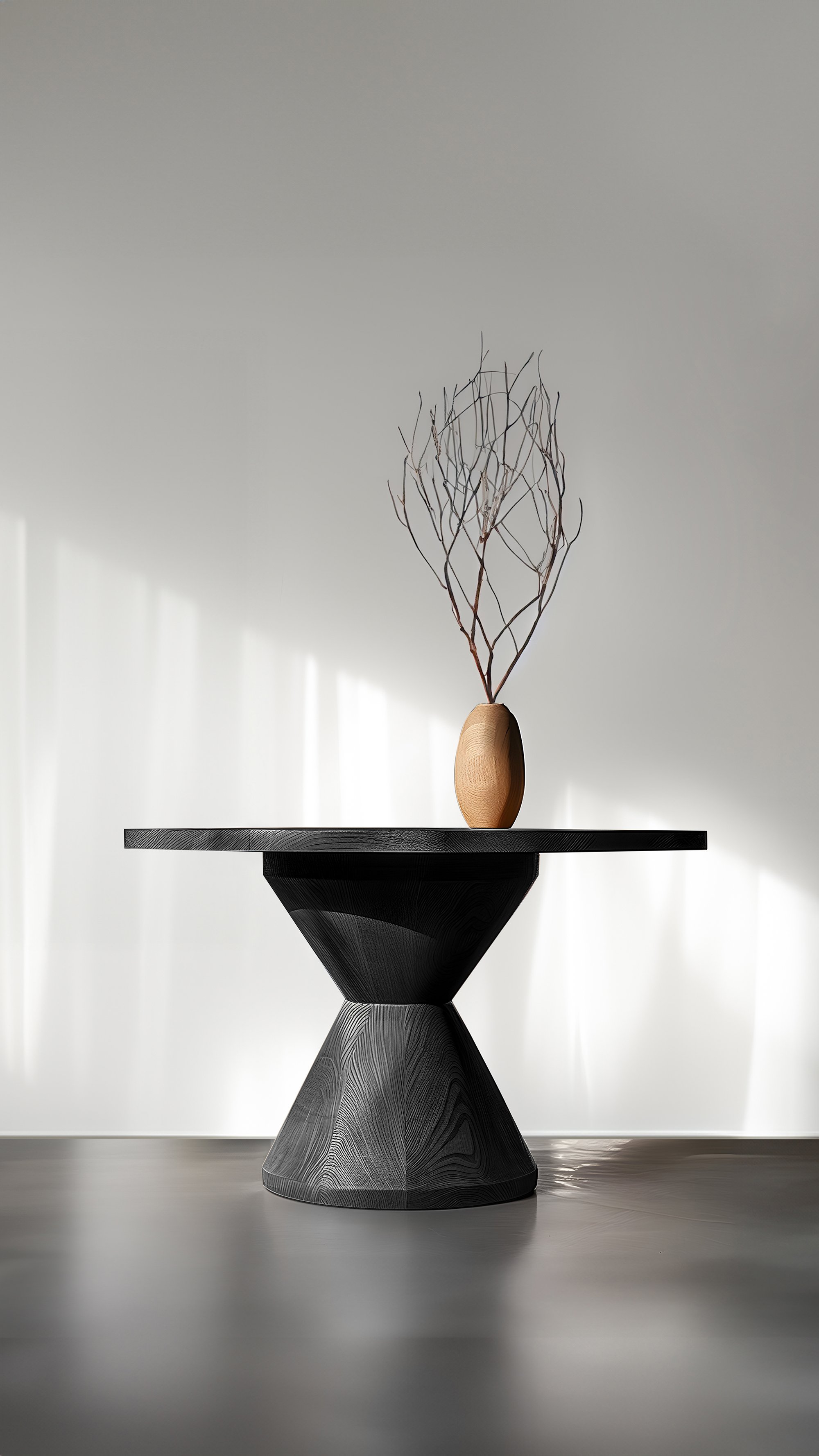 No01 Socle Dining Tables, Black Solid Wood Masterpiece by NONO - 10.jpg