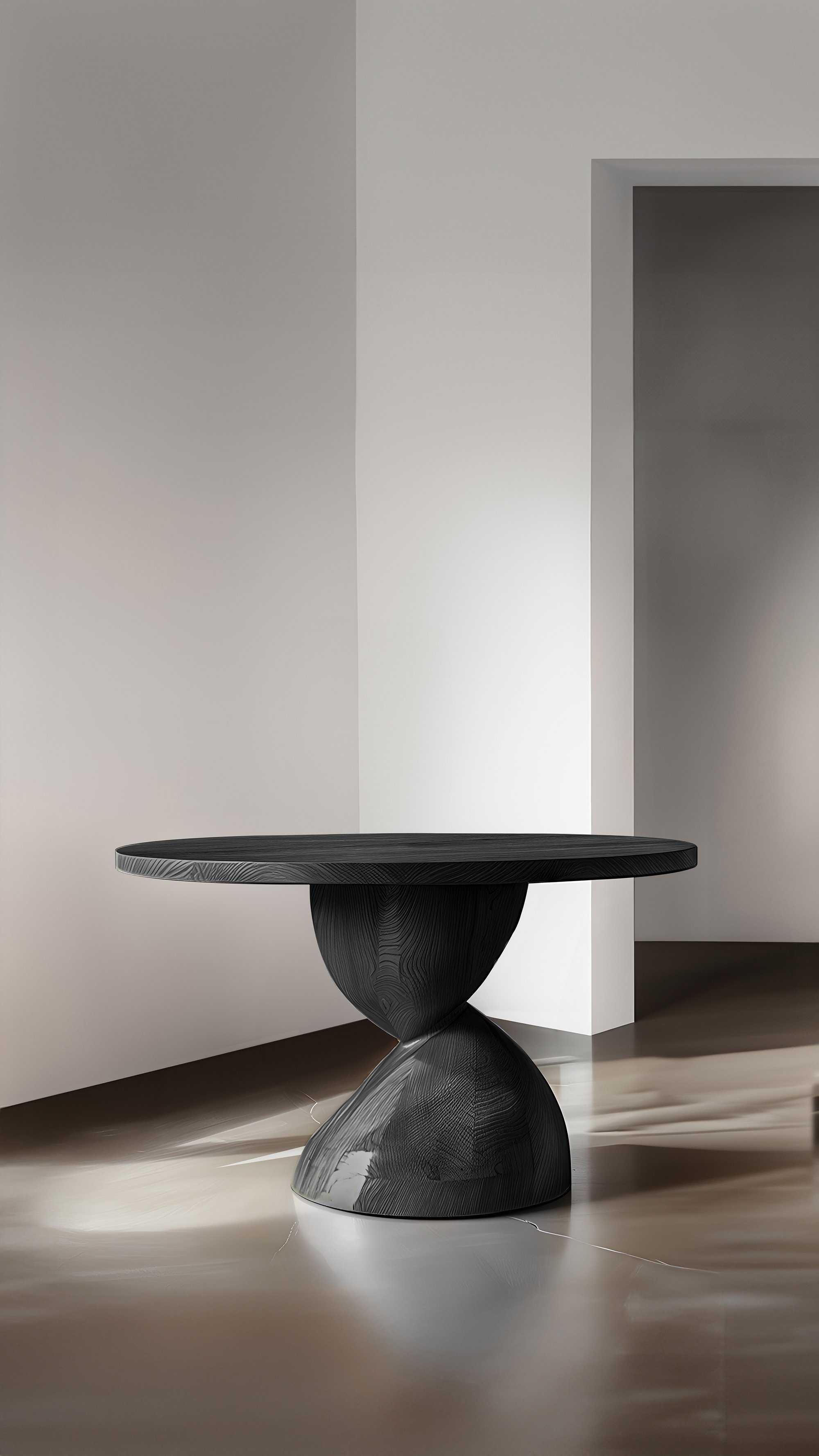 Dining Tables, Socle in Black Solid Wood No18, Mealtime Masterpieces by NONO - 5.jpg