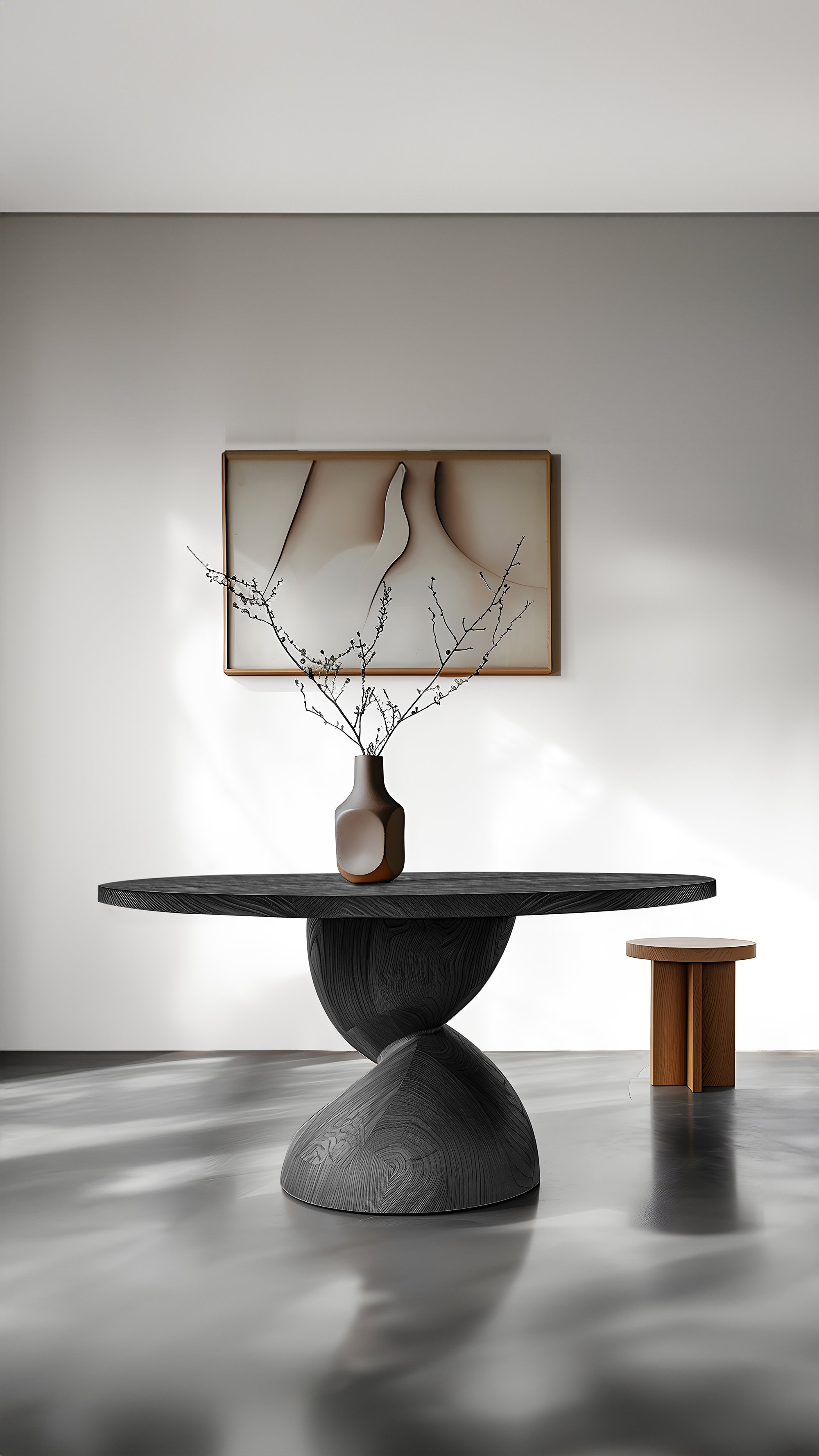Dining Tables, Socle in Black Solid Wood No18, Mealtime Masterpieces by NONO - 7.jpg