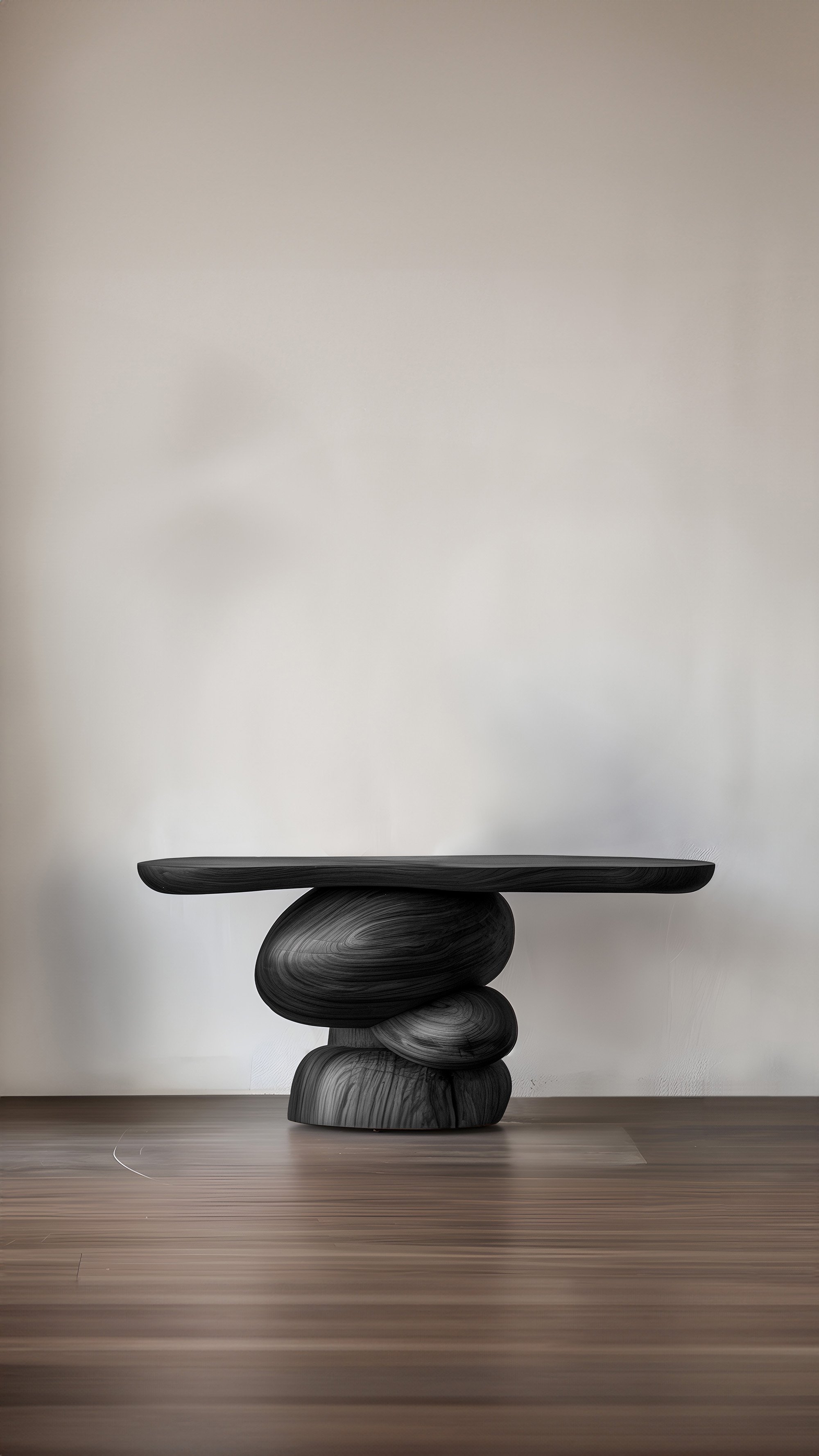 Joel Escalona's NONO Elefante Table 40, Elegant Lines, Black Wood Spheres — 4.jpg