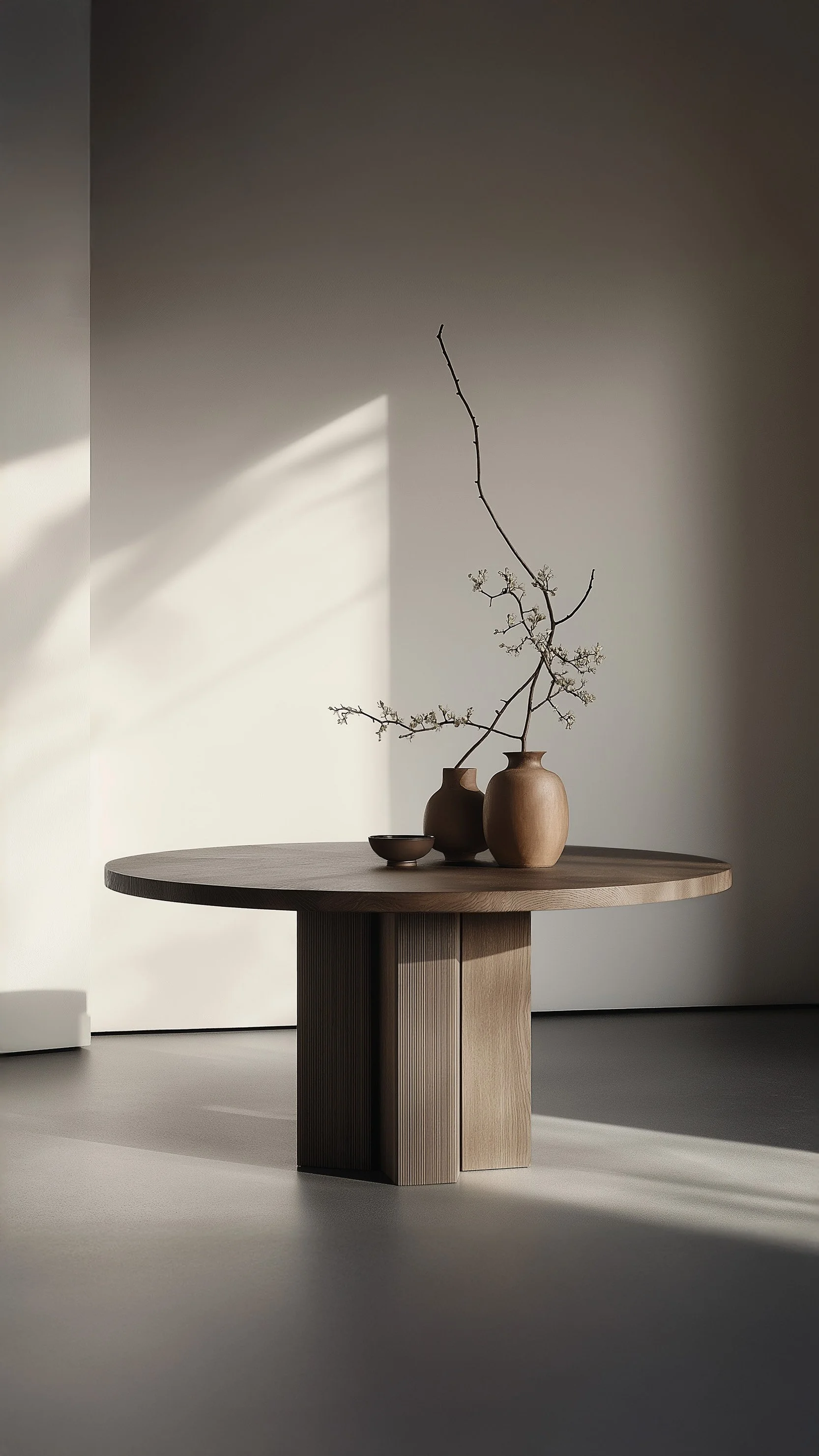No19 Scarpa Wooden Dining Table – Round Top and Customizable Solid Base by Joel Escalona — 8.jpg