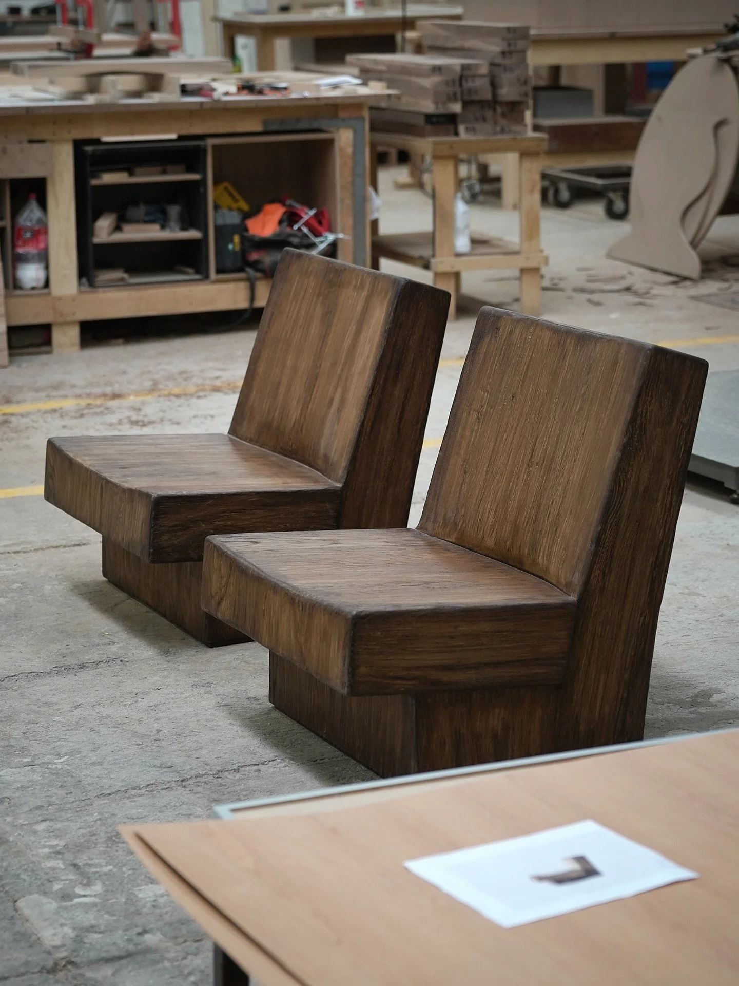 We designed the Muted Lounge Chairs to be a conversation piece. Inspired by Brutalist architecture, each chair has a story to tell, with its unique textures and bold design. It&rsquo;s furniture that sparks interest and invites dialogue.
&mdash;
For 