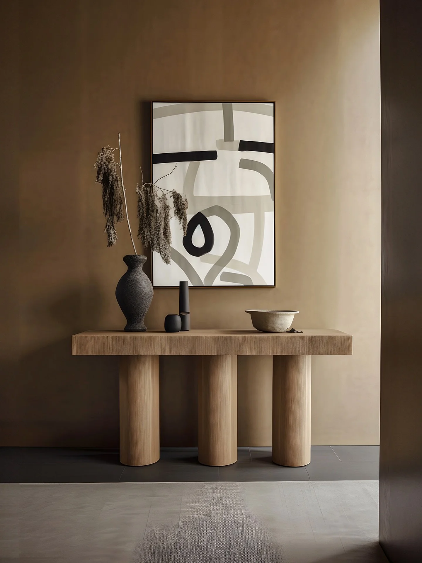 The Podio Collection&rsquo;s console tables celebrate woodworking artistry. Each table is handcrafted with meticulous attention to detail. The veneer wood and cylindrical design combine to form a piece that is both functional and a work of art.

&mda