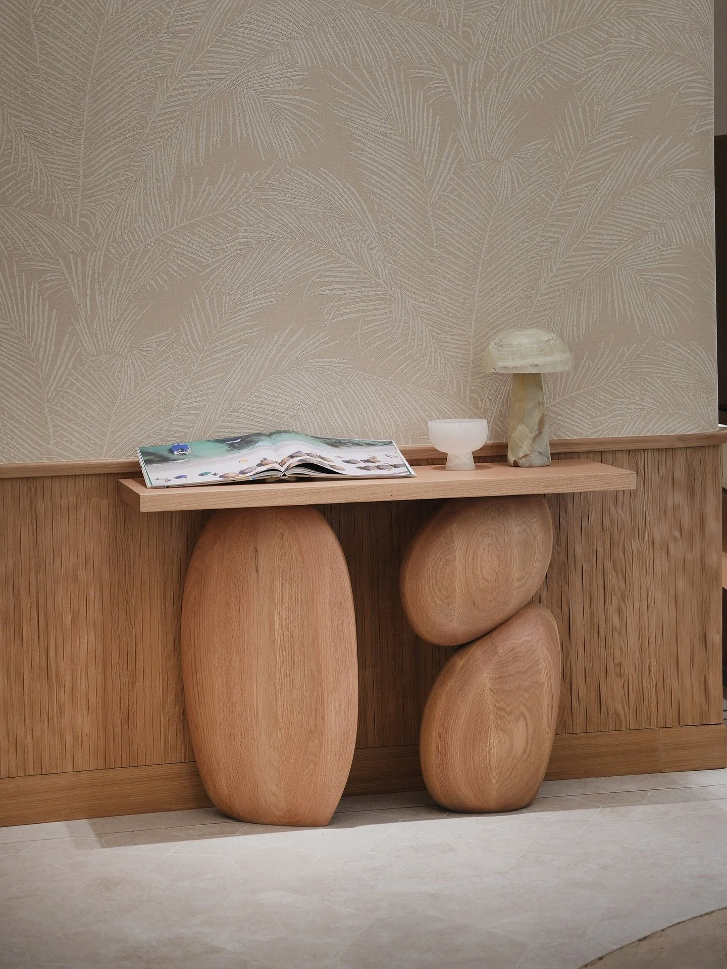 The Elefante Console Table showcases our love for clean, geometric forms. Inspired by Mexican Modernism, this piece is a study in balance and harmony, with each curve and line thoughtfully designed to create a sense of calm and beauty.

&mdash;
For i