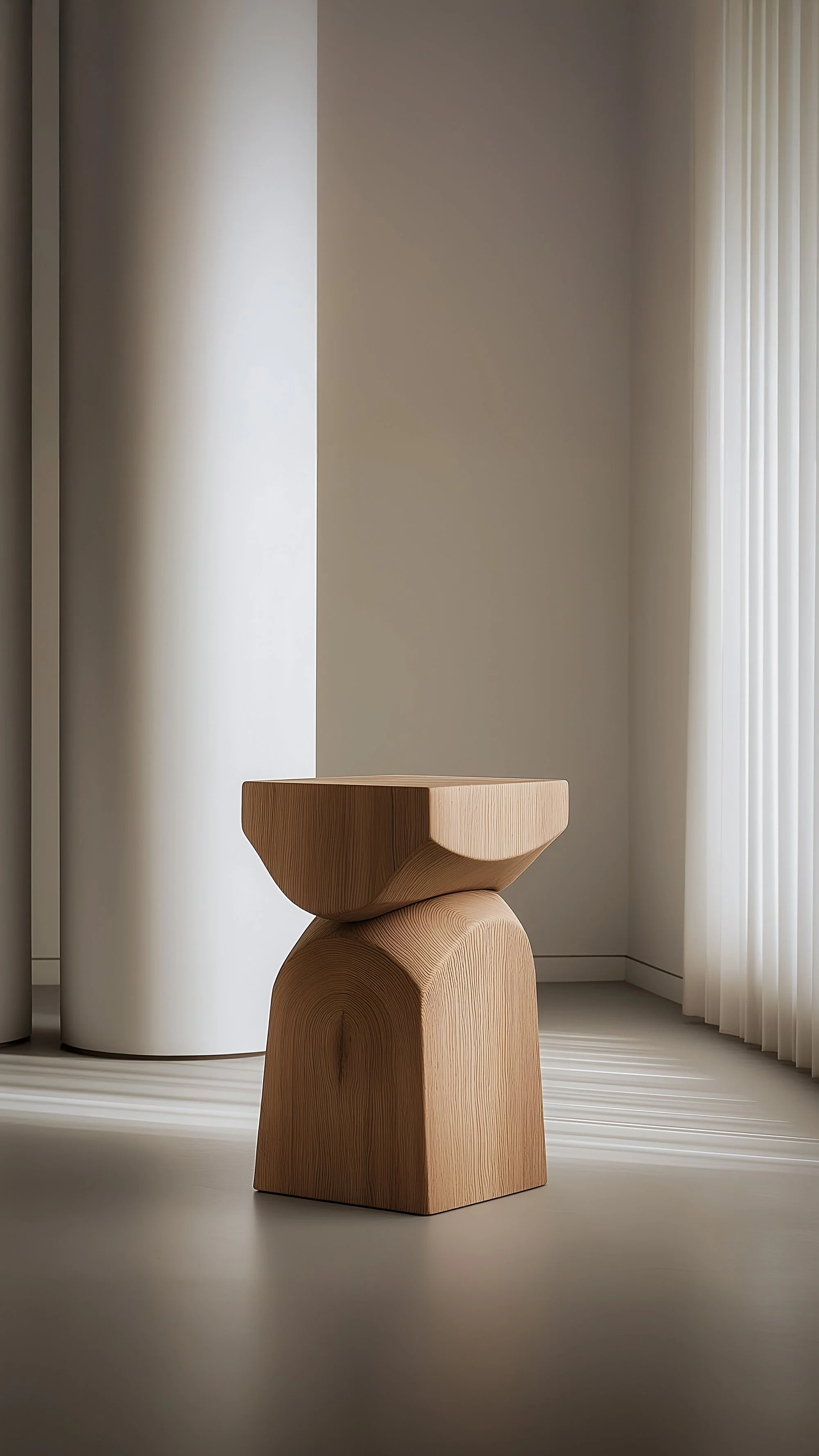 Wooden Side Table Socle No116, Minimal Interior Design by Joel Escalona — 3.jpg