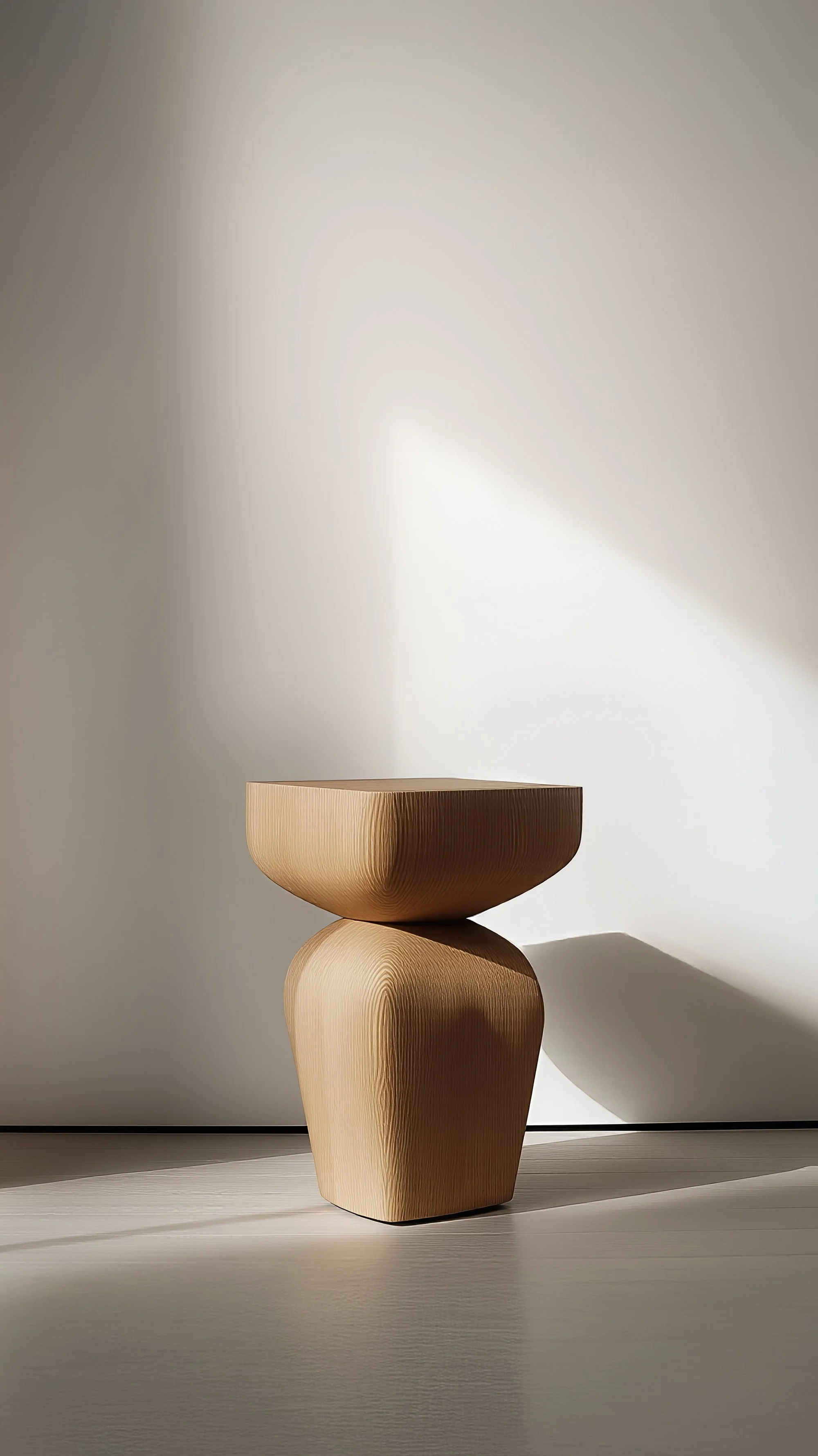 Solid Wood Stool Socle No124, Minimal Contemporary Piece by Joel Escalona — 3.jpg