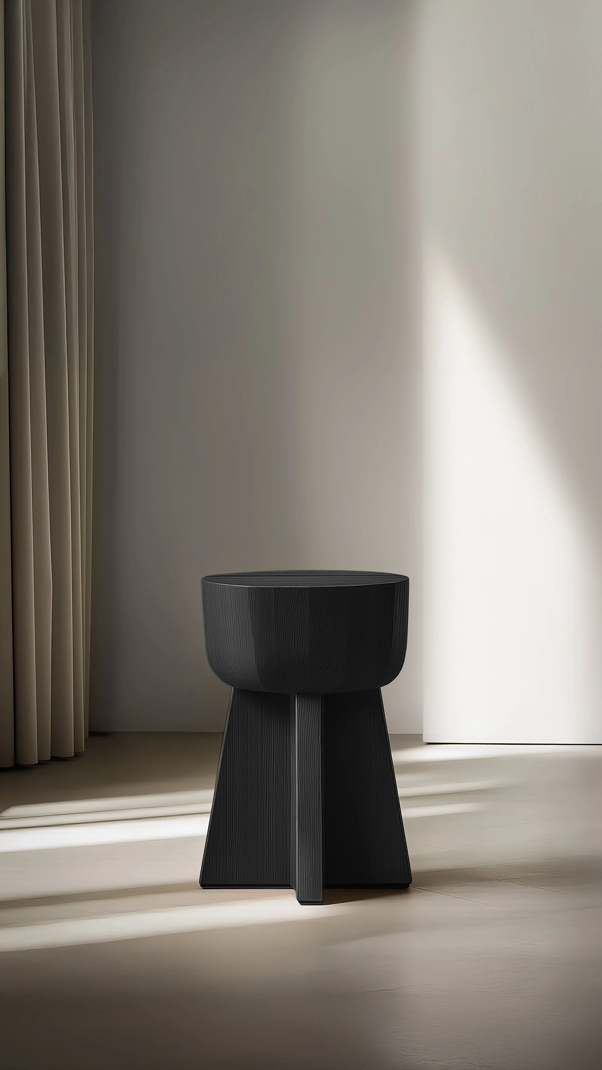 Solid Wood Stool Socle No130, Modern Contemporary Furniture by Joel Escalona — 6.jpg