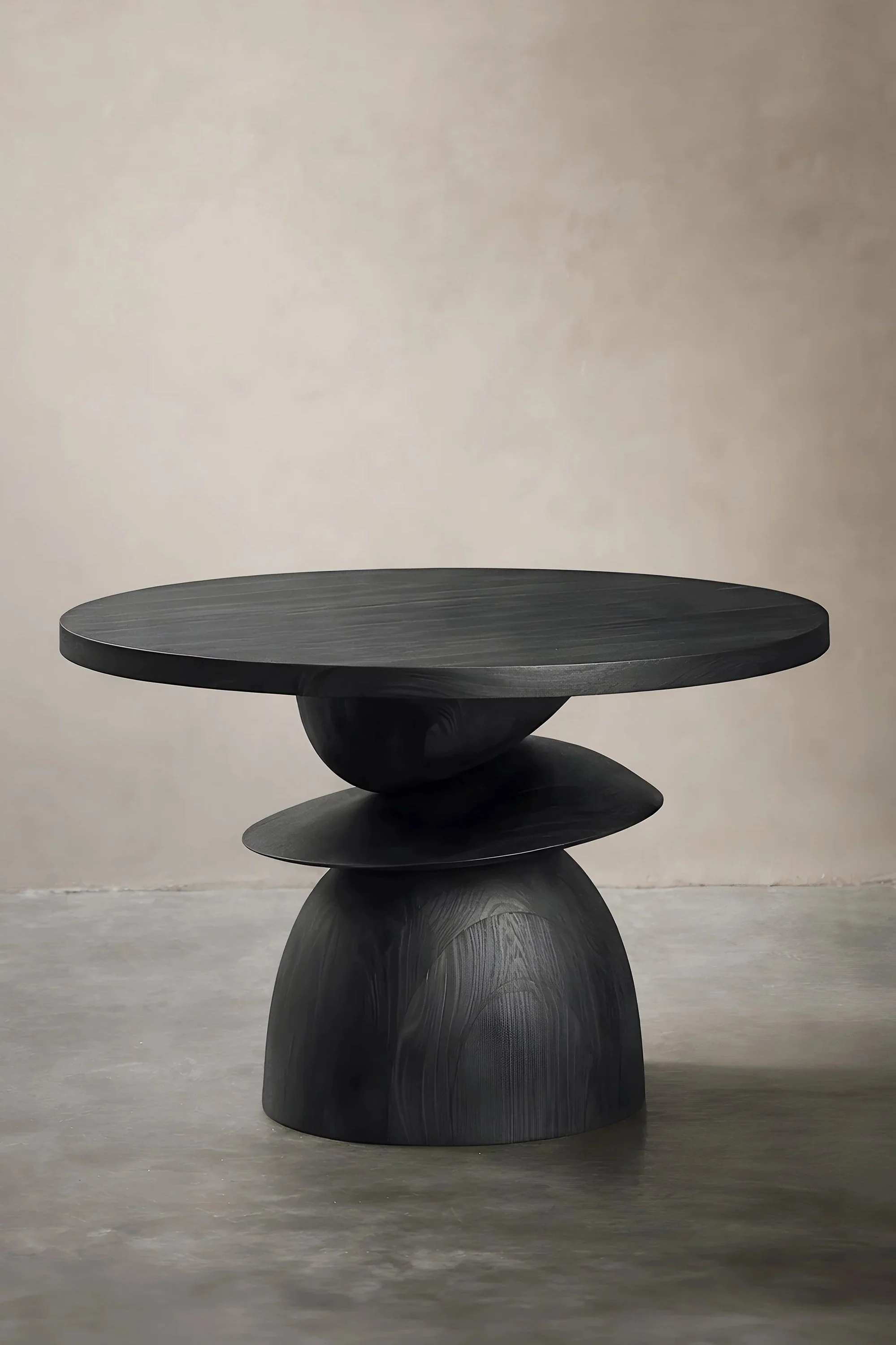 Socle 24 Table in Black Oak