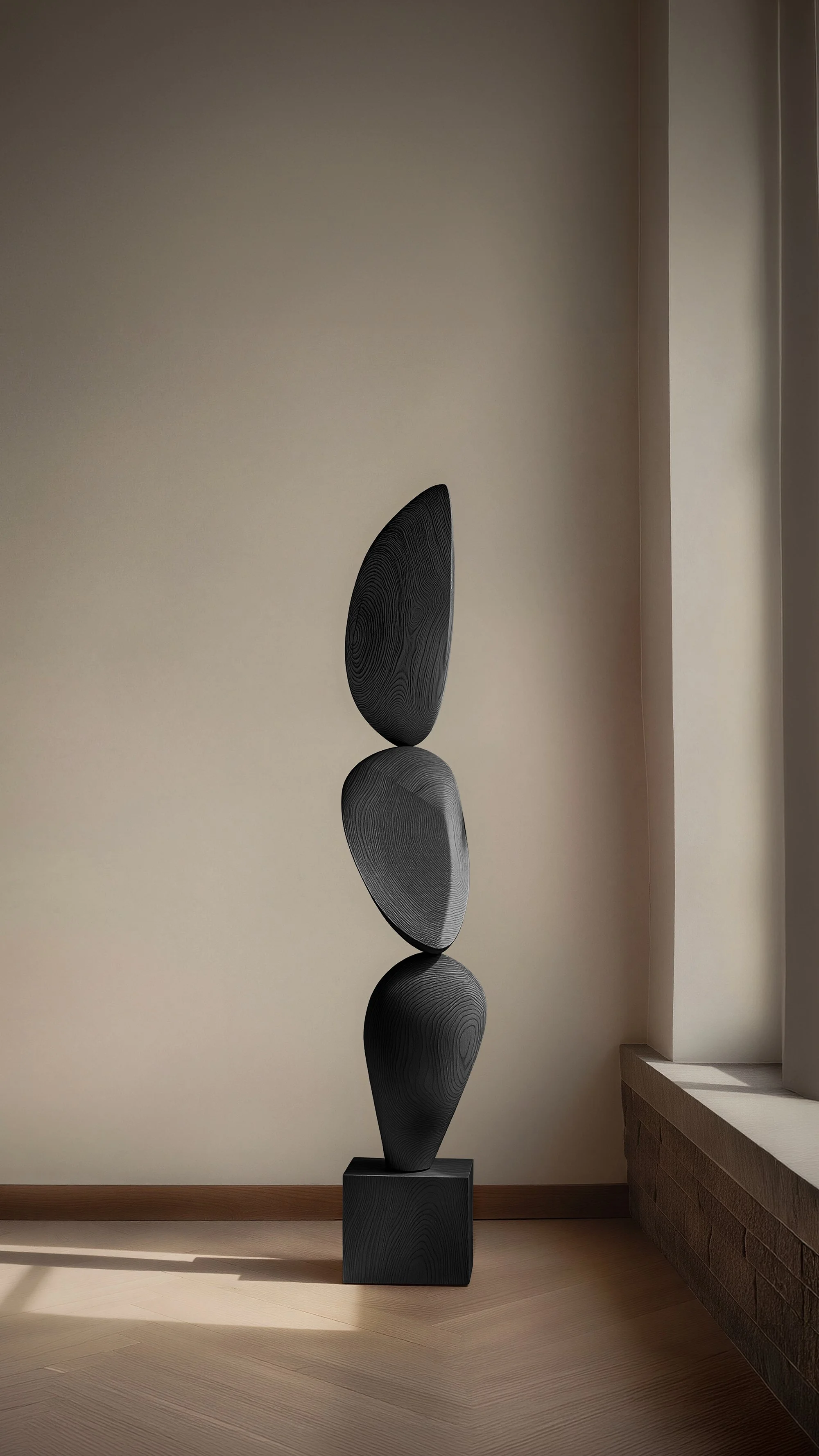 Still Stand No113 Elegant Abstract Sculpture in Light Oak Wood — 5.jpg
