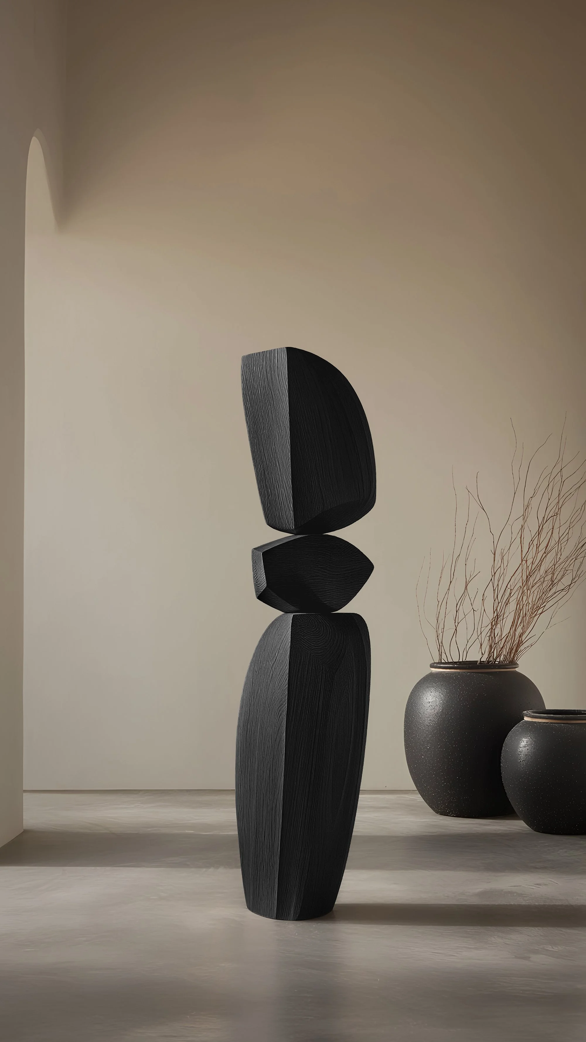 Still Stand No115 Modern Organic Sculpture in Solid Light Wood — 5.jpg