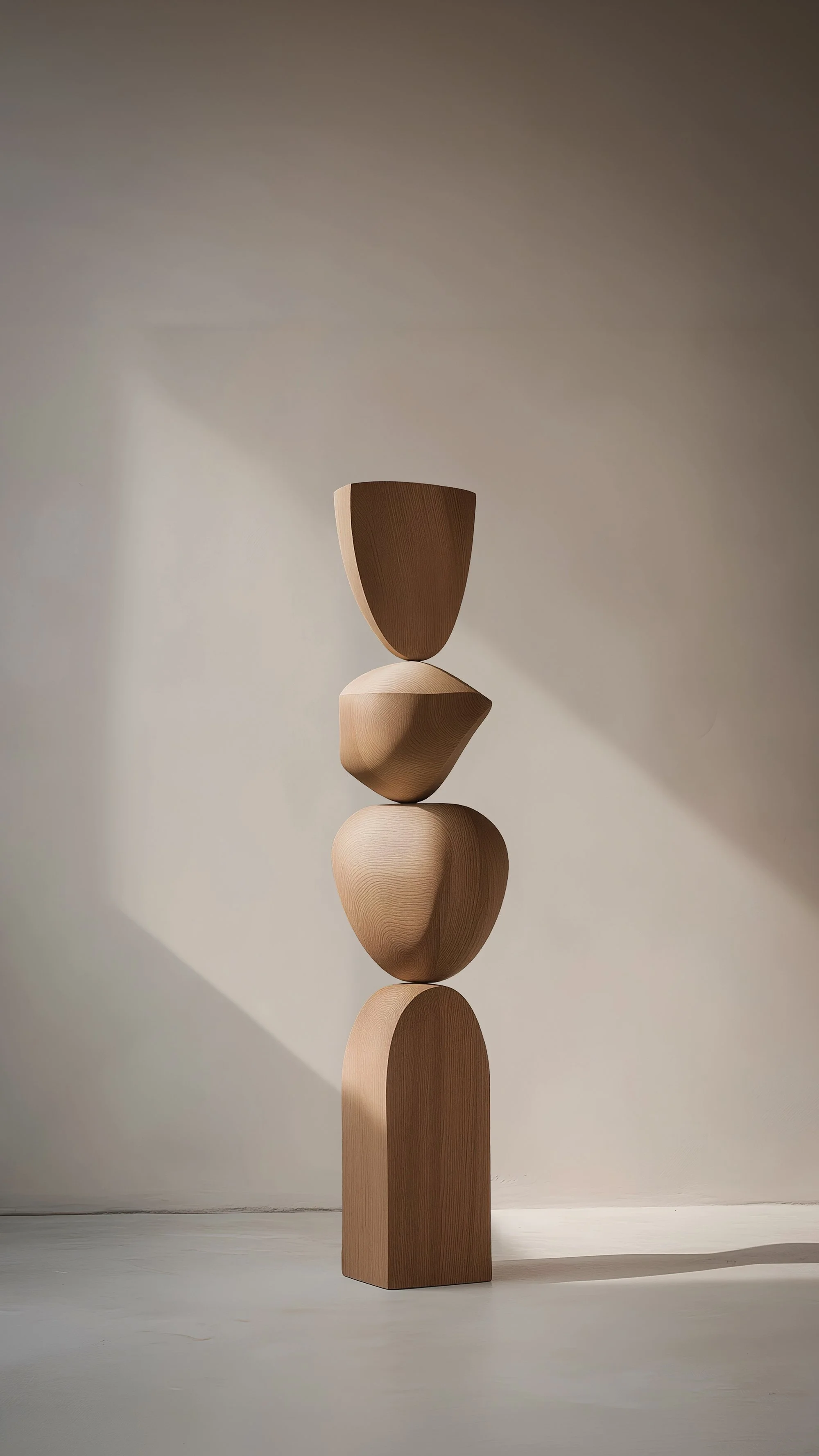 Still Stand No123 Abstract Organic Wood Sculpture with Modern Shape — 2.jpg