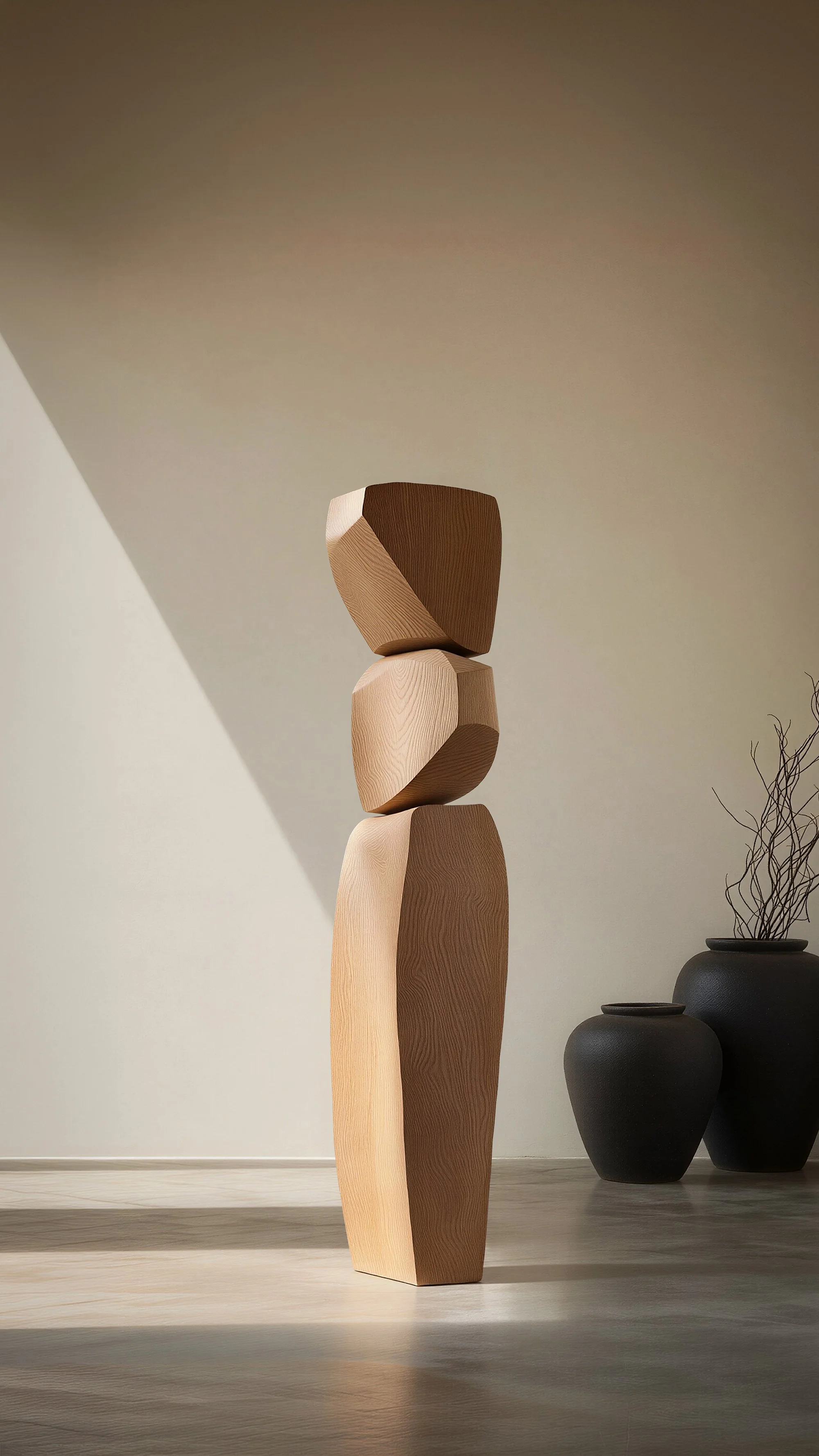 Still Stand No145 Sculptural Standing Totem in Light Solid Wood — 2.jpg