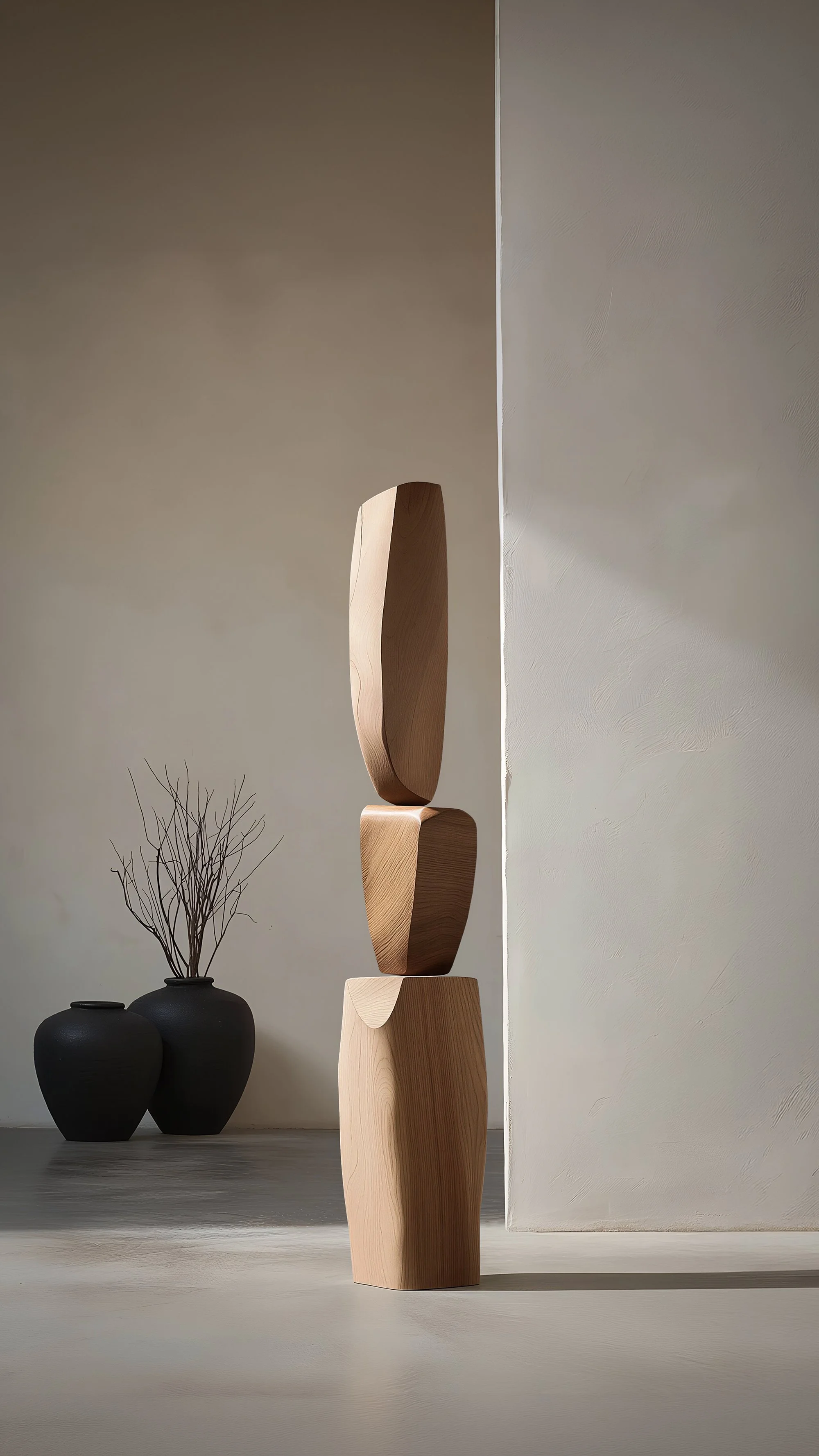Still Stand No149 Modern Abstract Standing Sculpture in Oak Wood — 2.jpg