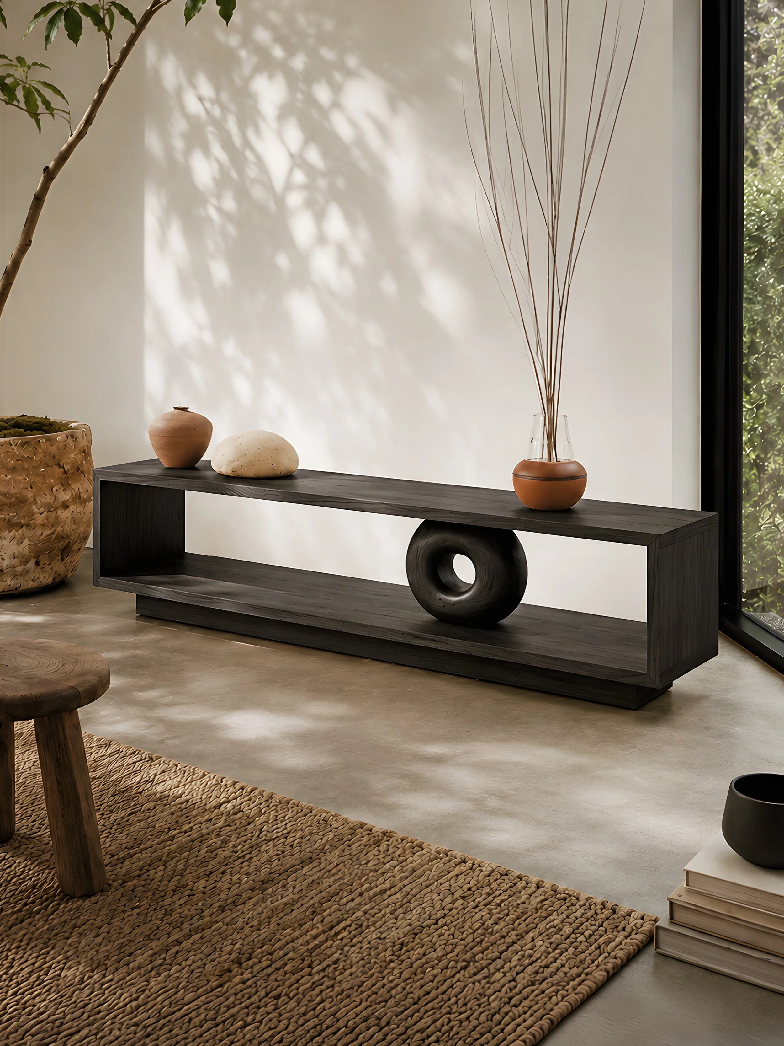 Minimalist sculpture informs the Sereno cabinet, reducing storage to a light frame and a few deliberate volumes.

Made to order, ships worldwide. sales@nono.mx
#furniture #sculpture #homedecor