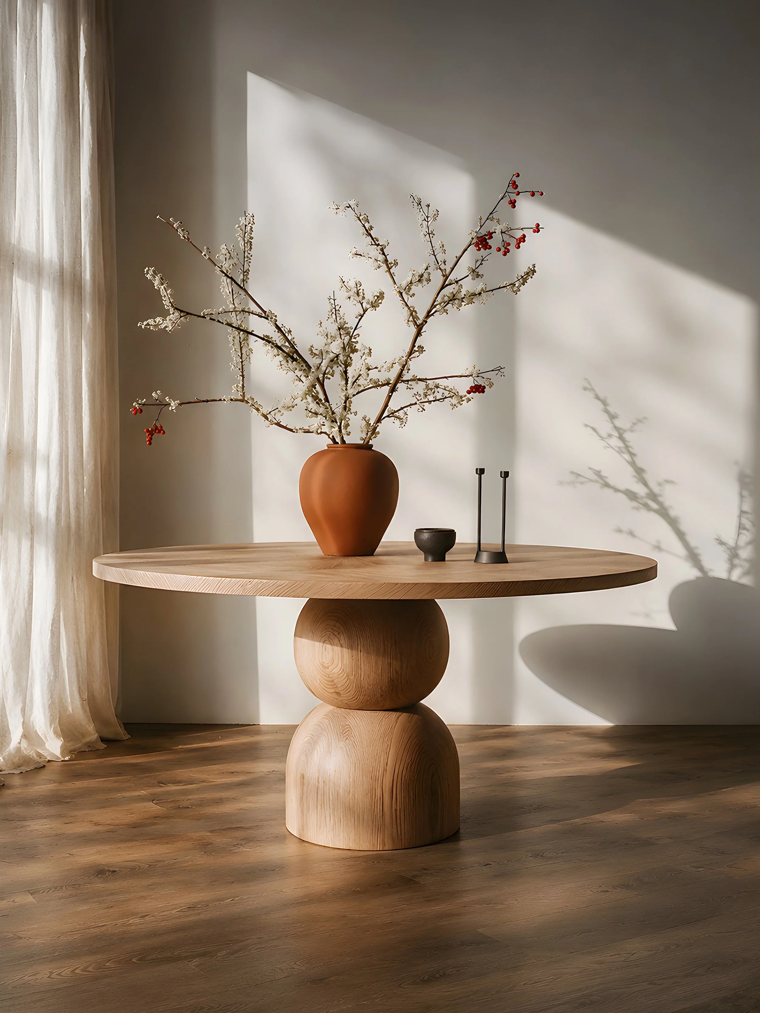 Socle dining tables makes everyday meals feel important.

#diningtable #solidwood #interiordesign