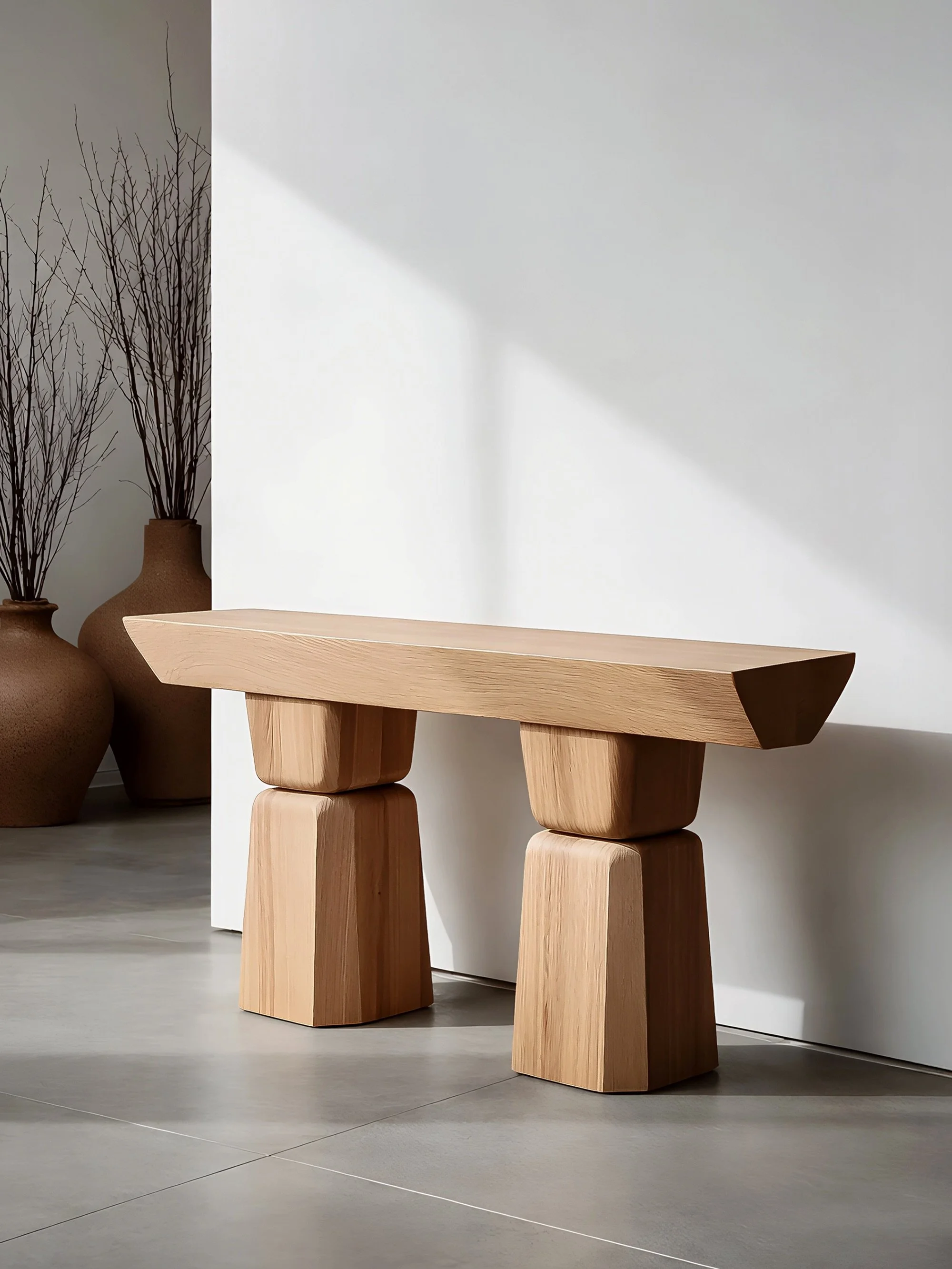 The Socle Console Series is built around stability. Block-like forms carry the weight, while rounded edges keep the silhouette from feeling rigid.

#console #customfurniture #residentialdesign