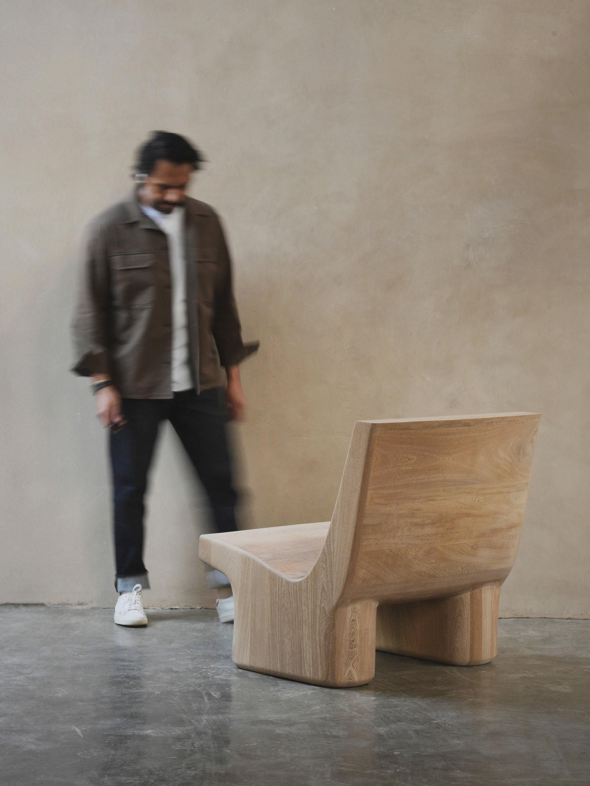 The Muted Lounge Chair combines a compact brutalist silhouette with the natural variation of rosa morada wood, balancing visual weight with material richness.

#chair #furnituredesign #interiordesign