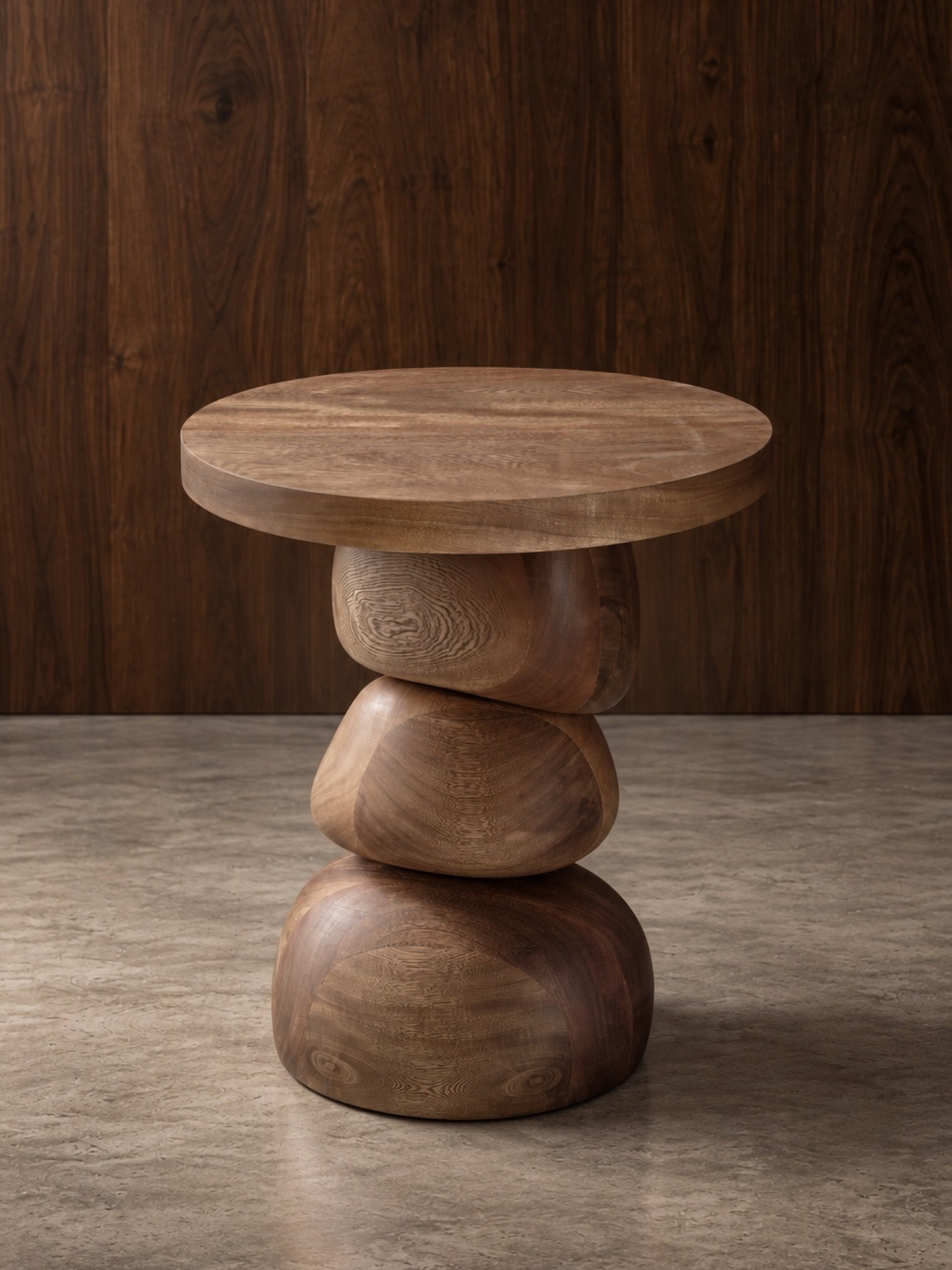 Strong form gives good wood room to show: Elefante side tables.

#table #solidwood #furniture