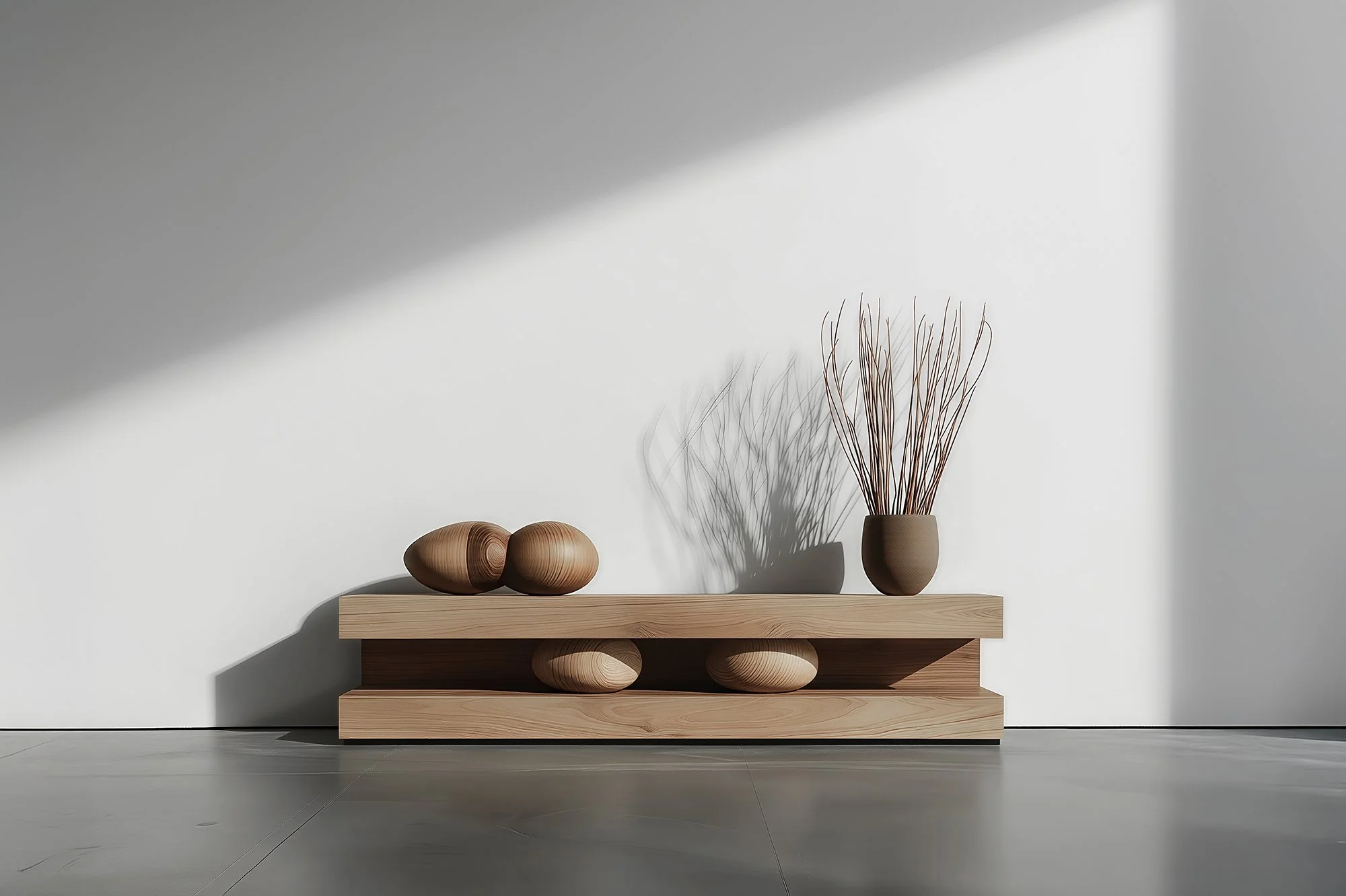 Sculptural Console Sereno No56, Solid Wood Modern Furniture by NONO — 2.jpg