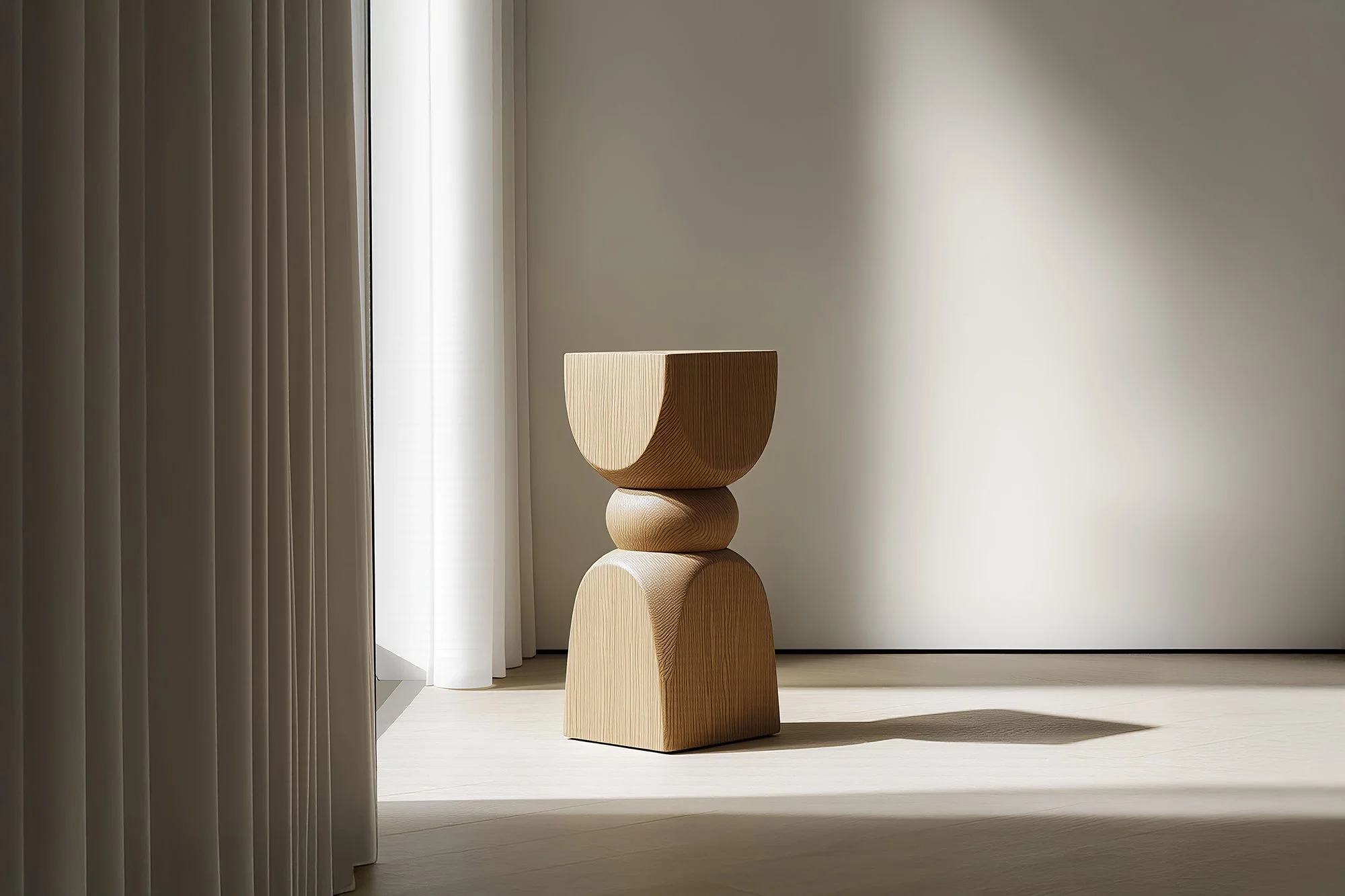 Minimal Wooden Stool Socle No96, Solid Wood Interior by Joel Escalona — 2.jpg
