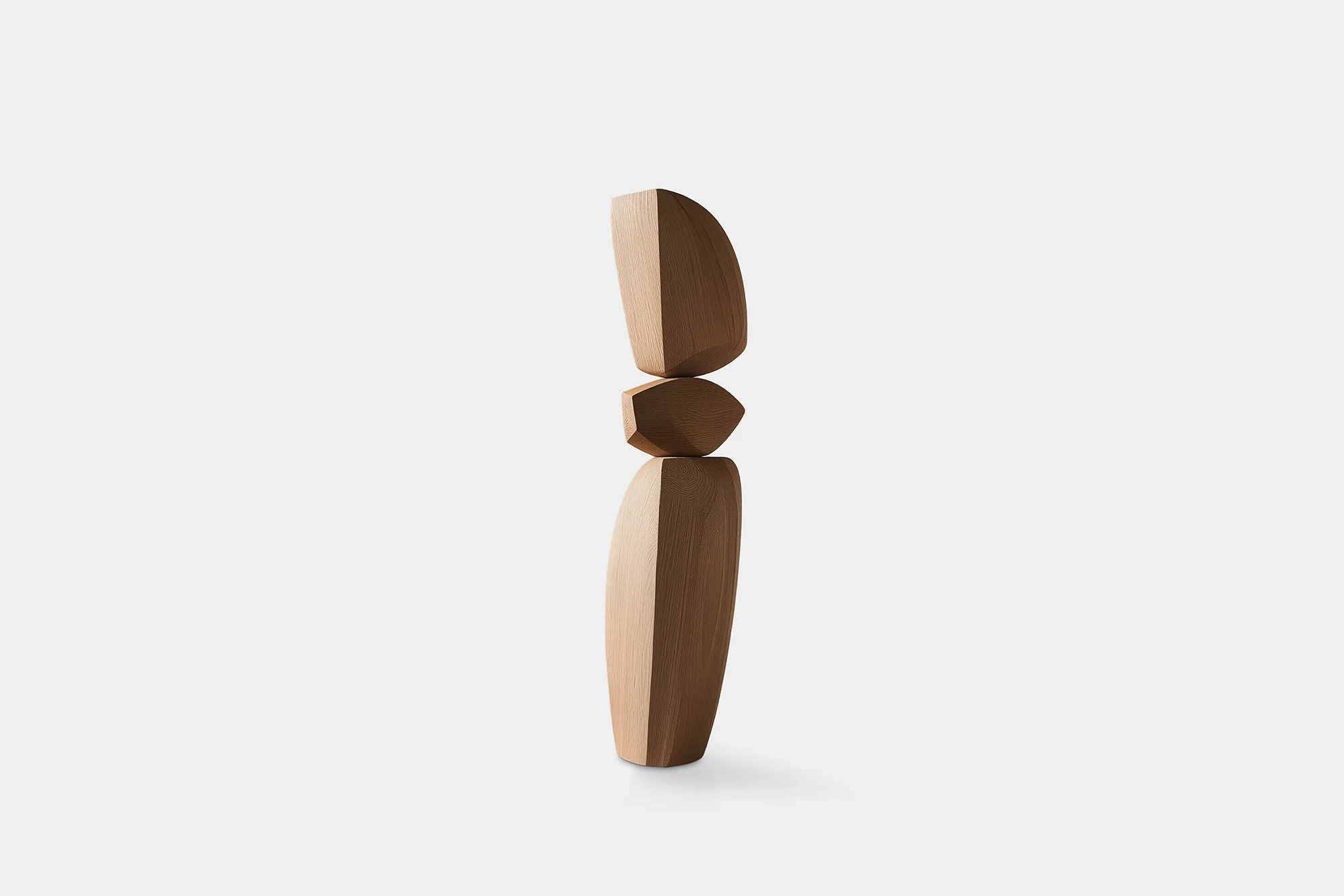 Still Stand No115 Modern Organic Sculpture in Solid Light Wood — 1.jpg