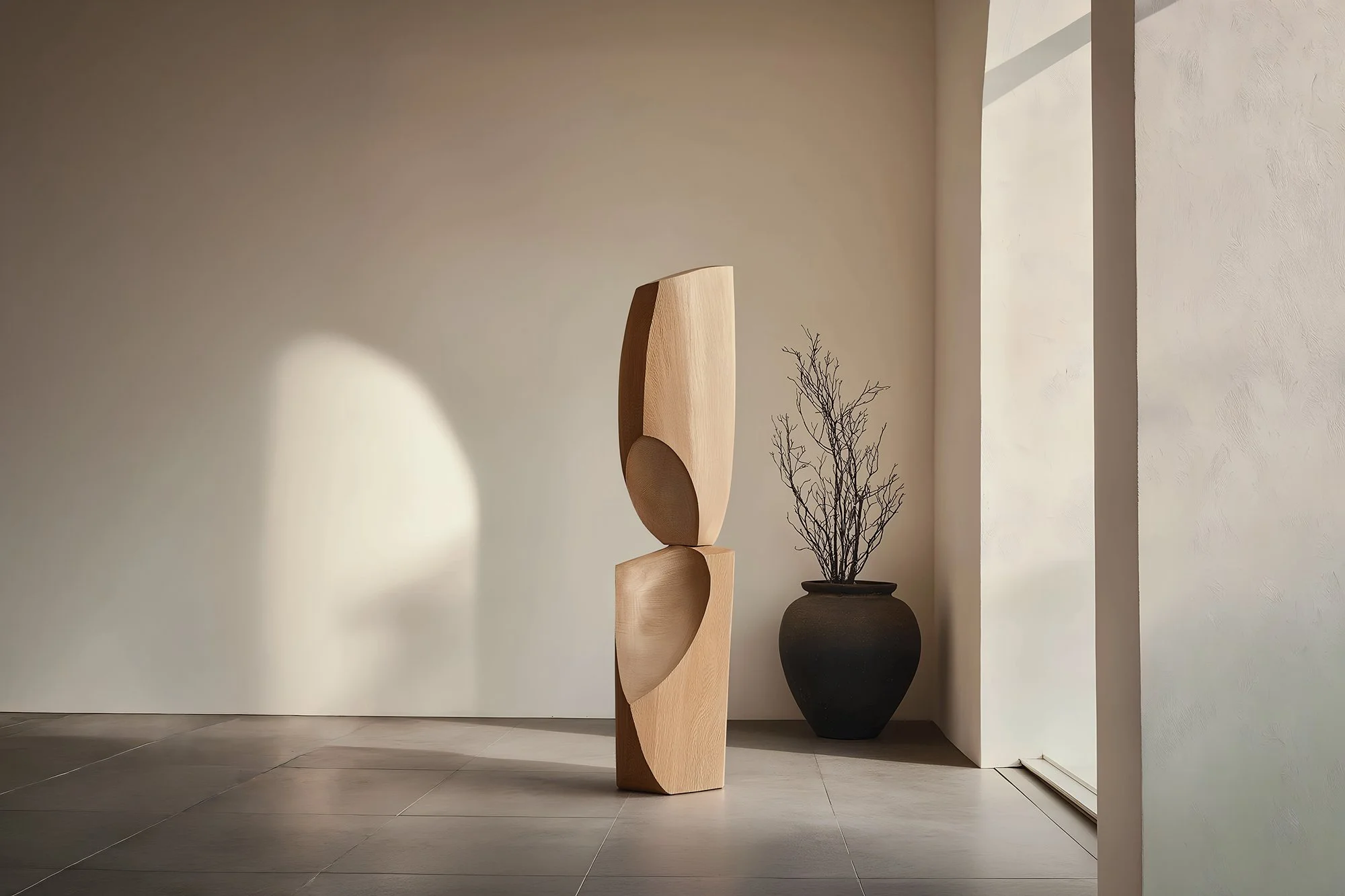 Still Stand No111 Organic Standing Sculpture in Natural Solid Wood — 3.jpg