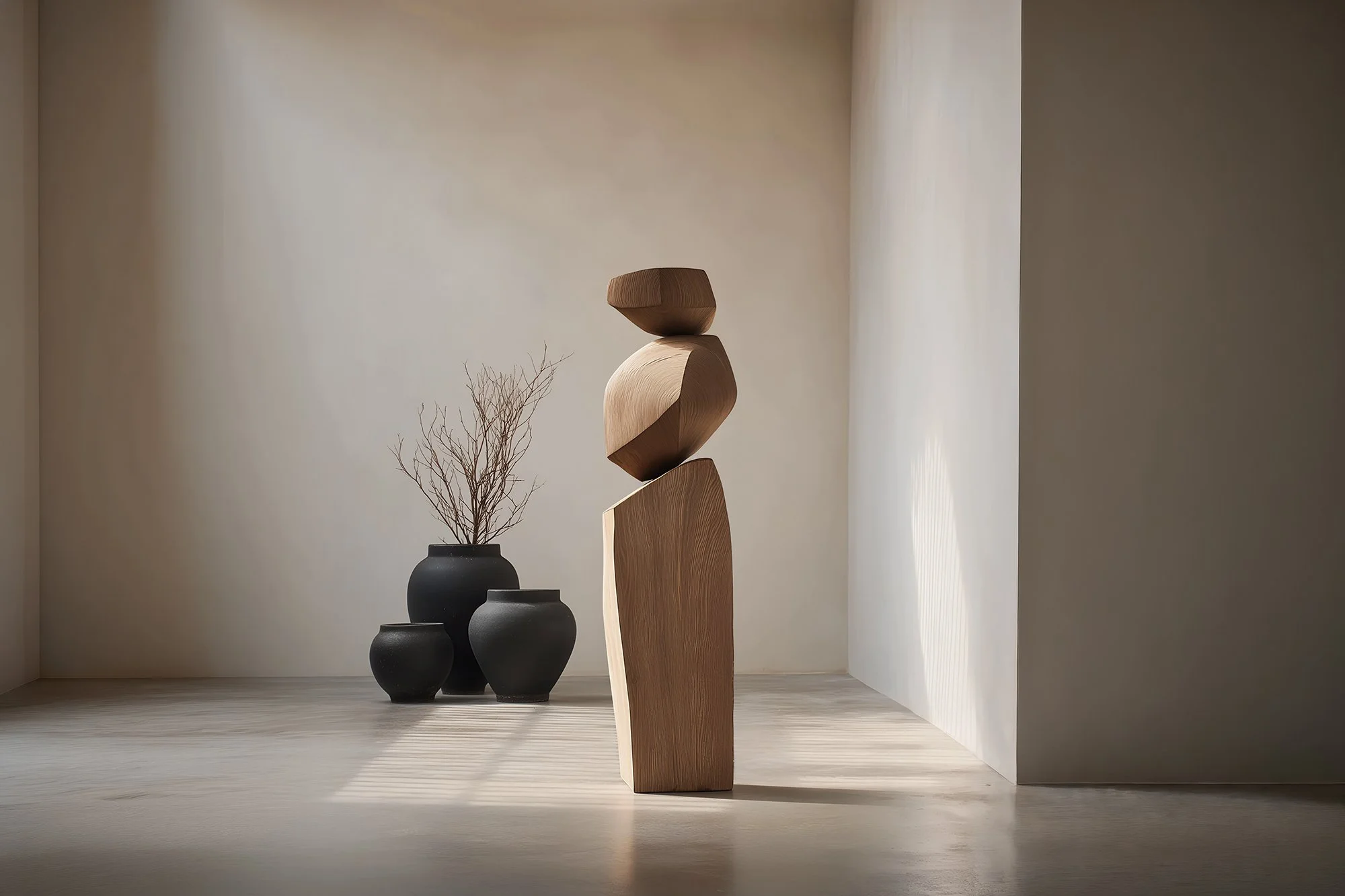 Still Stand No109 Tall Biomorphic Sculpture in Light Solid Wood — 3.jpg