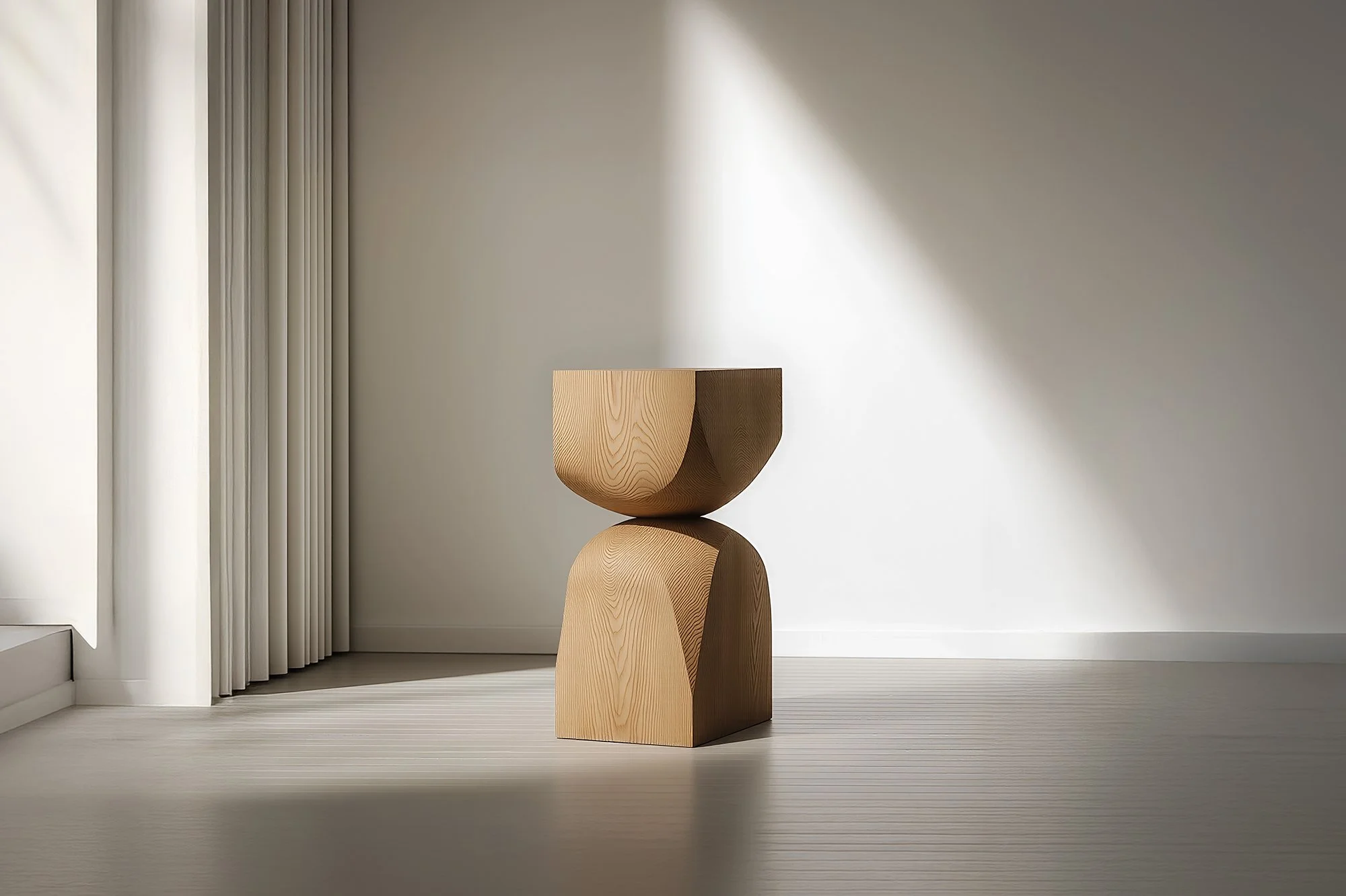 Contemporary Wooden Socle No122 Side Table, Design by Joel Escalona — 2.jpg