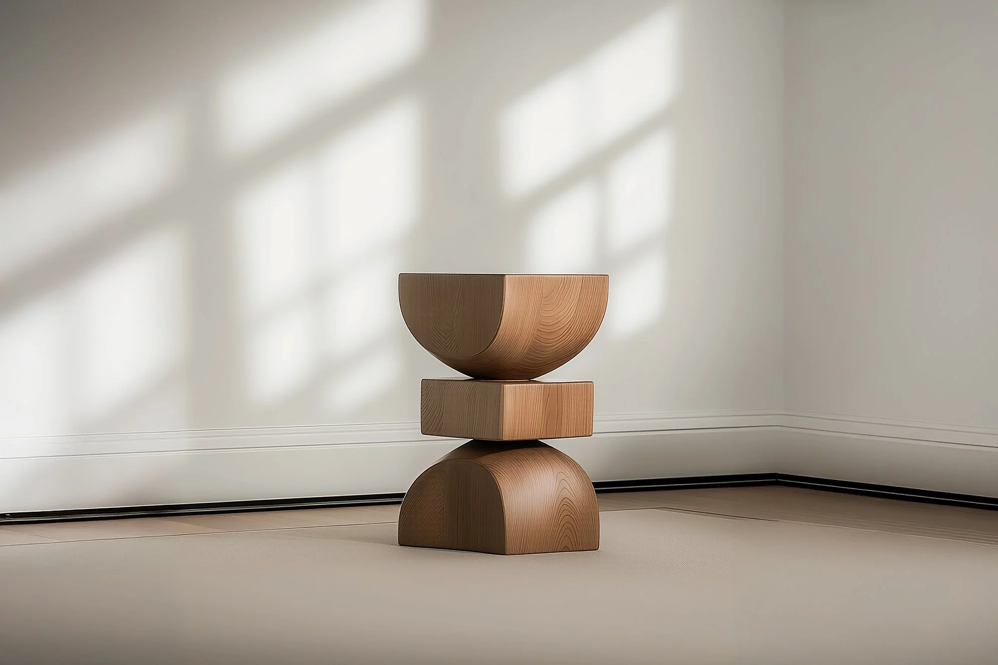 Wooden Stool Socle No112, Minimal Solid Wood Design by Joel Escalona — 2.jpg