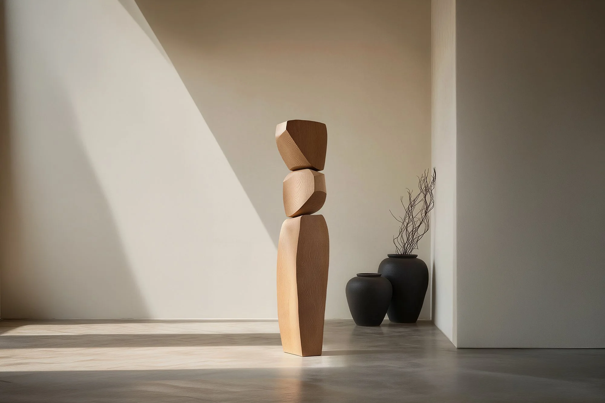Still Stand No145 Sculptural Standing Totem in Light Solid Wood — 3.jpg
