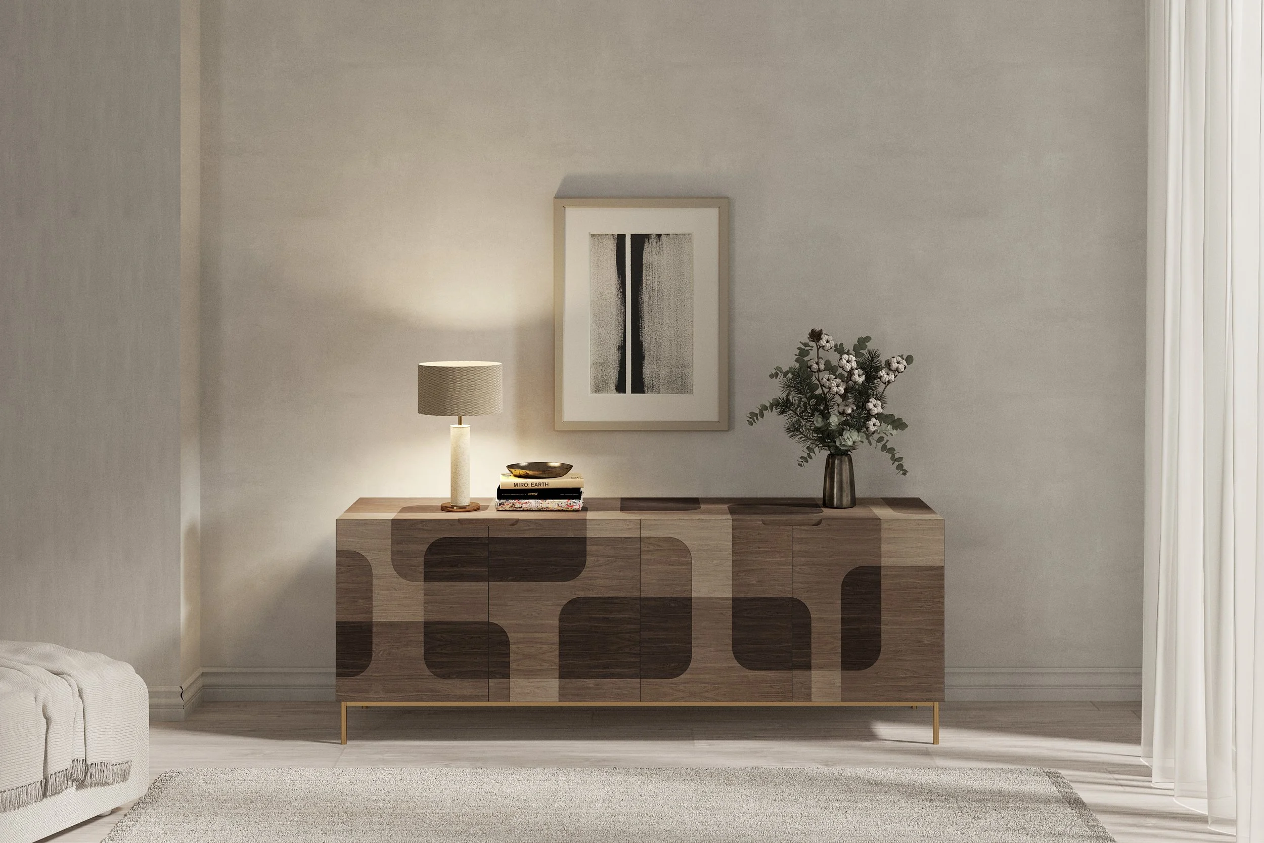 Bodega Credenza in Warm Woods